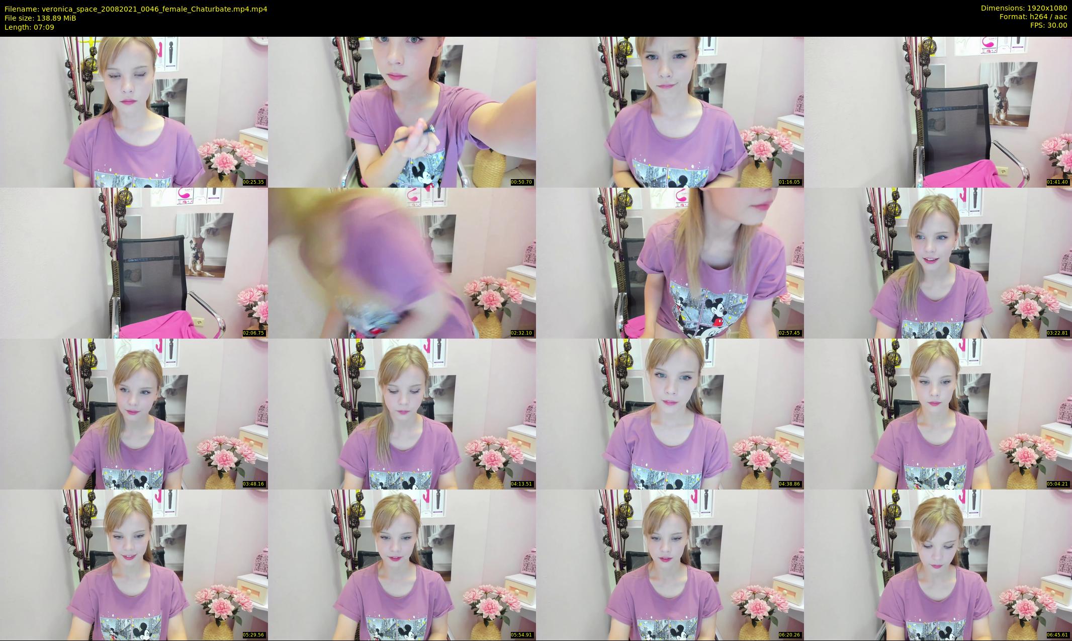 veronica_space — 8 minute Chaturbate female cam show recording, 1080p, Aug 20, 2021