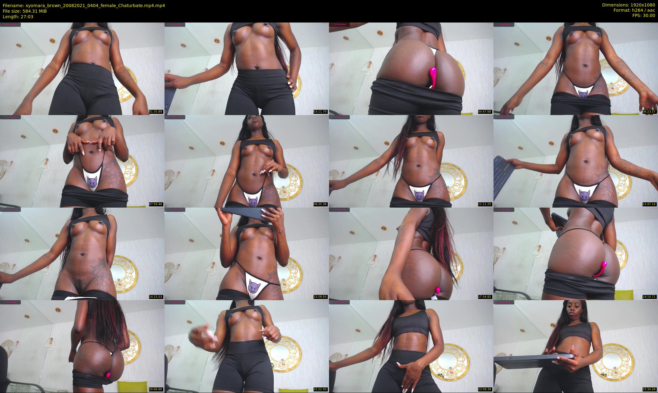 xyomara_brown — 28 minute Chaturbate female cam show recording, 1080p, Aug 20, 2021