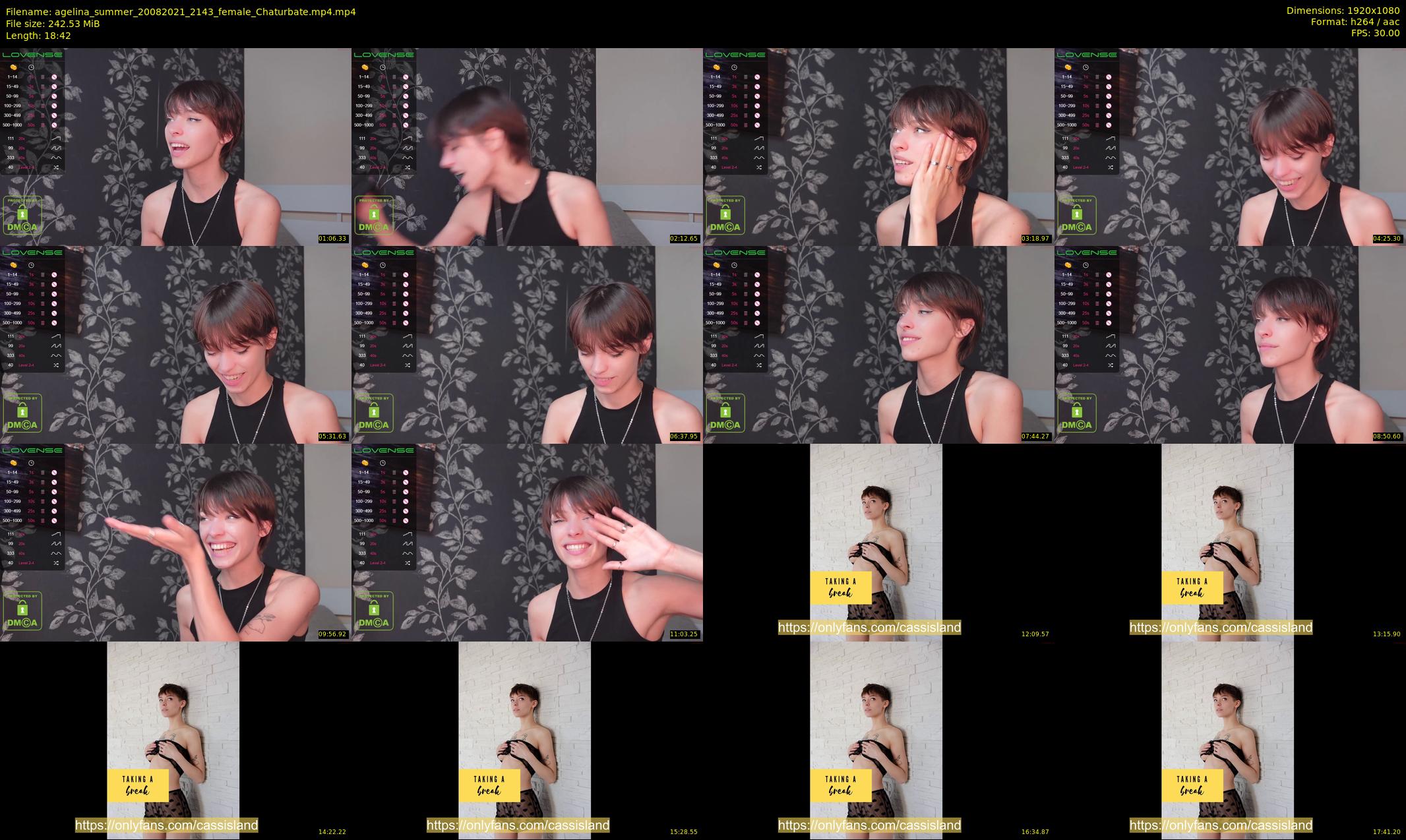 agelina_summer — 19 minute Chaturbate female cam show recording, 1080p, Aug 20, 2021