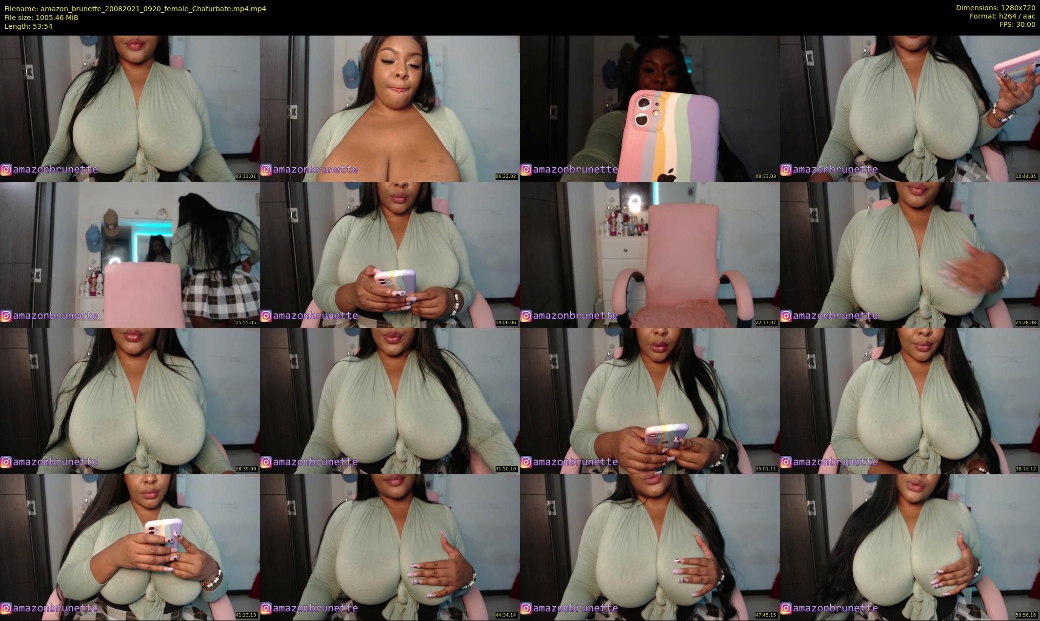 amazon_brunette — 54 minute Chaturbate female cam show recording, 720p, Aug 20, 2021