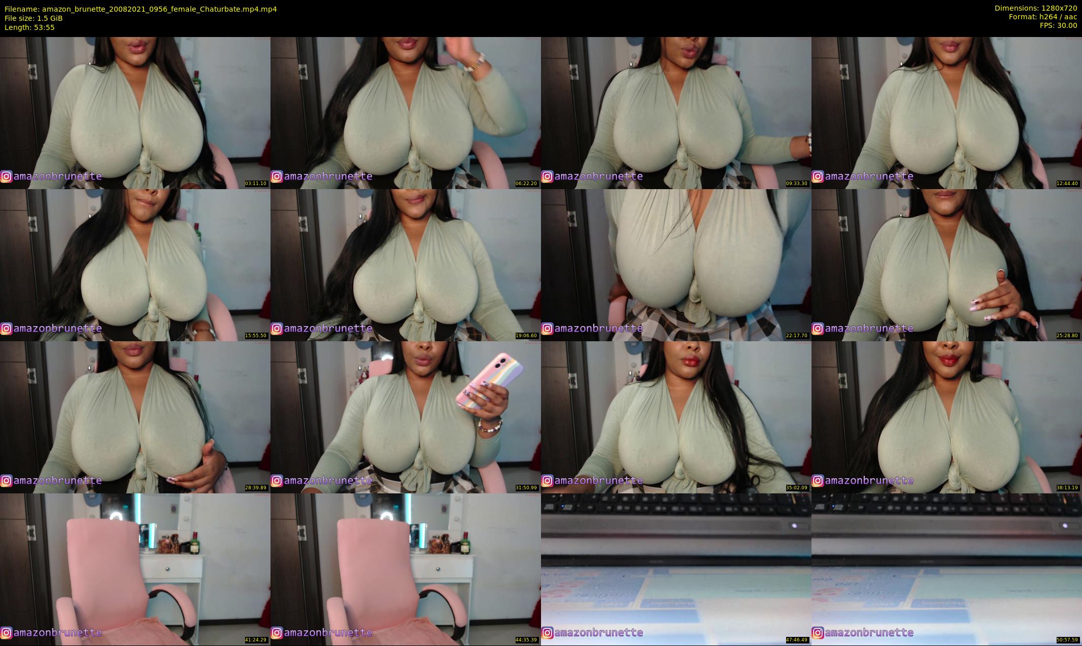 amazon_brunette — 54 minute Chaturbate female cam show recording, 720p, Aug 20, 2021
