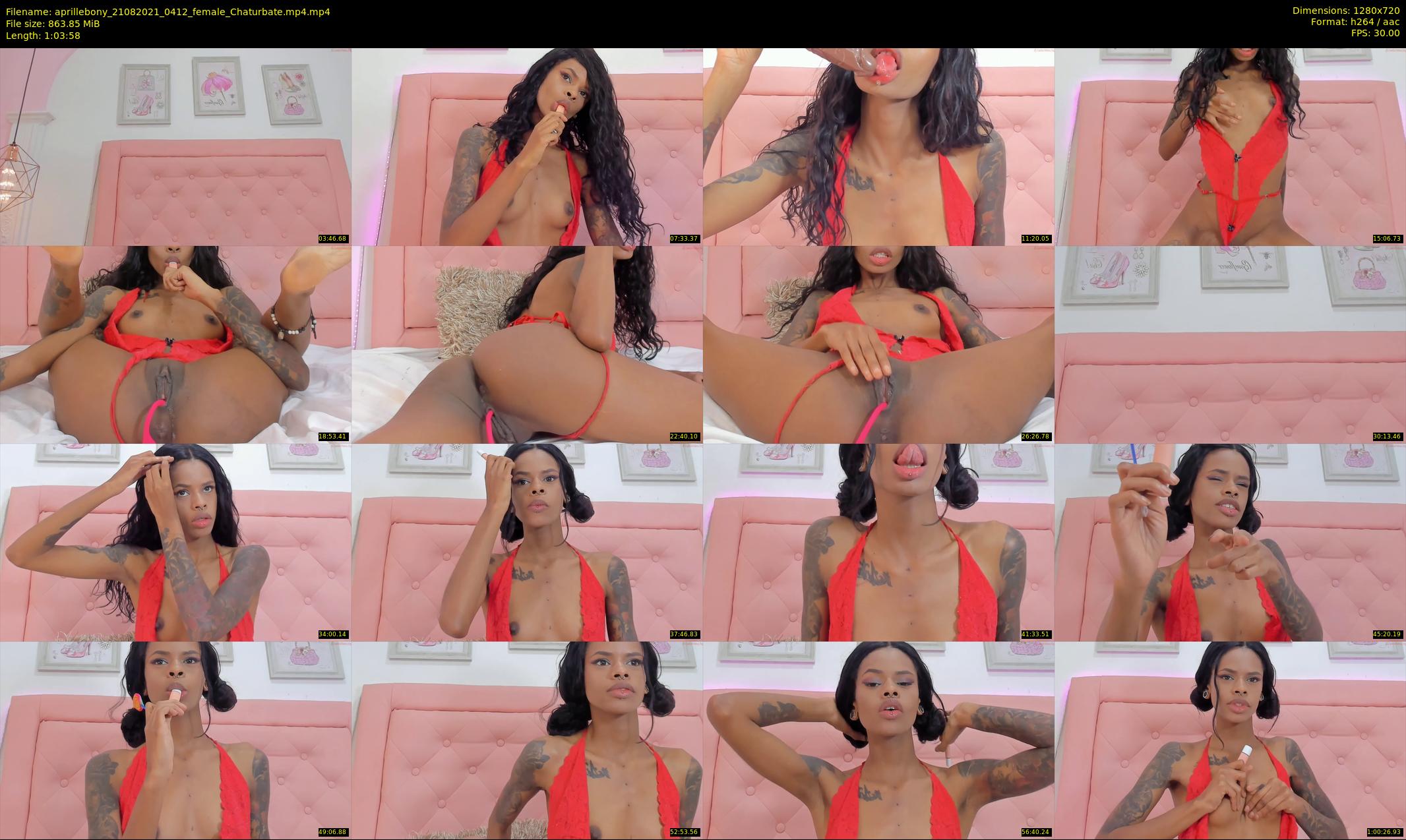 aprillebony — 64 minute Chaturbate female cam show recording, 720p, Aug 21, 2021