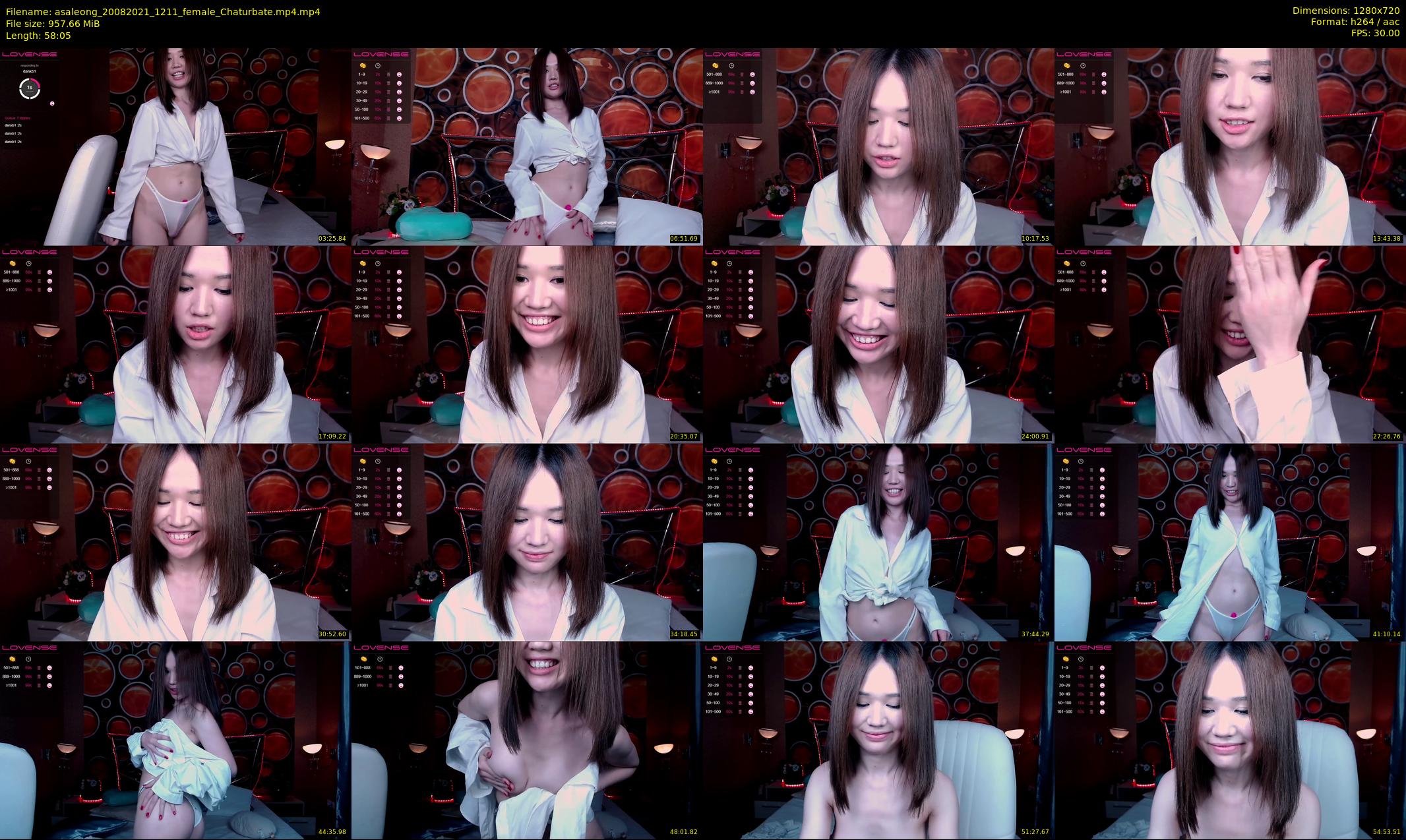 asaleong — 59 minute Chaturbate female cam show recording, 720p, Aug 20, 2021