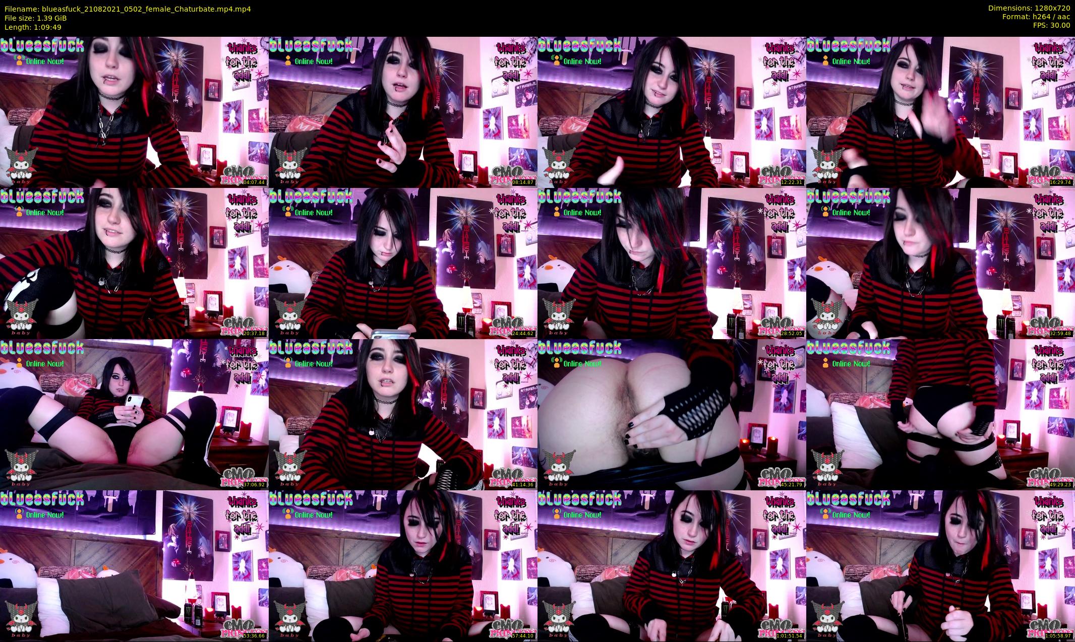 blueasfuck — 70 minute Chaturbate female cam show recording, 720p, Aug 21, 2021