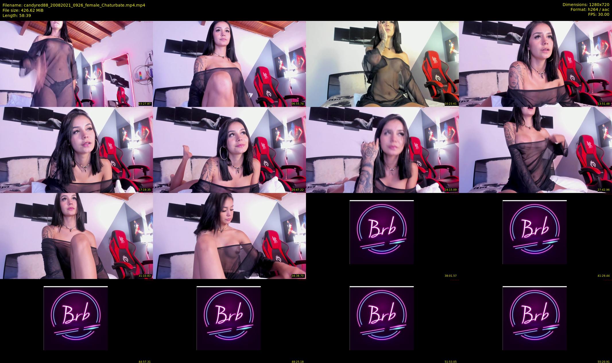 candyred88 — 59 minute Chaturbate female cam show recording, 720p, Aug 20, 2021