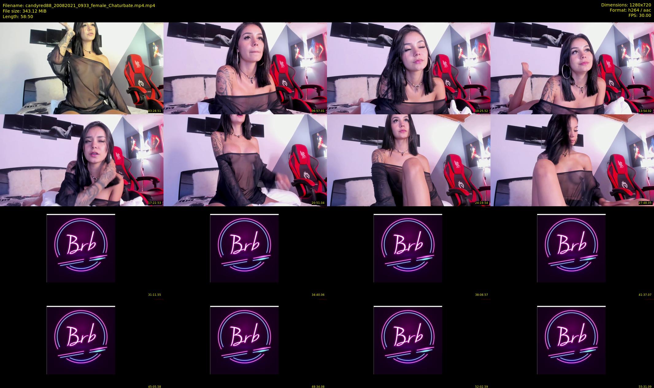 candyred88 — 59 minute Chaturbate female cam show recording, 720p, Aug 20, 2021