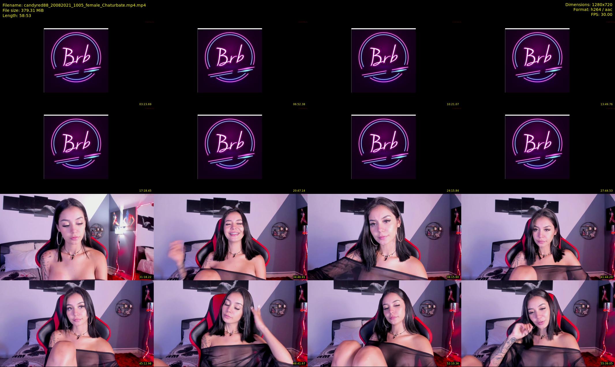 candyred88 — 59 minute Chaturbate female cam show recording, 720p, Aug 20, 2021