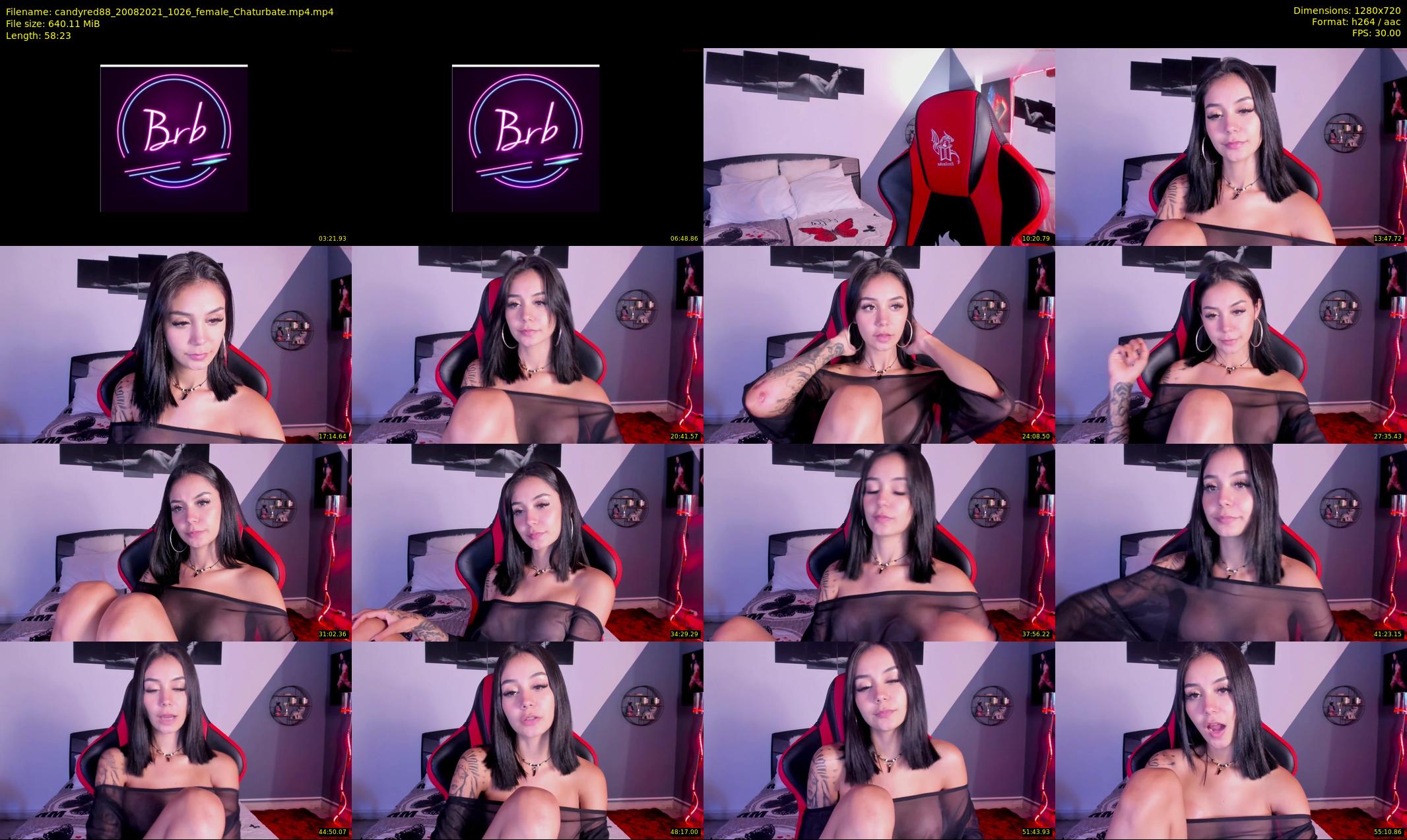 candyred88 — 59 minute Chaturbate female cam show recording, 720p, Aug 20, 2021
