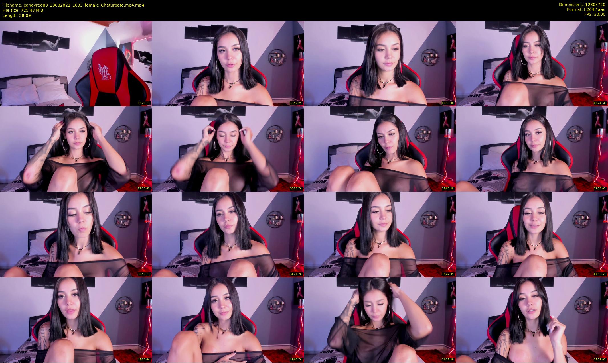 candyred88 — 59 minute Chaturbate female cam show recording, 720p, Aug 20, 2021