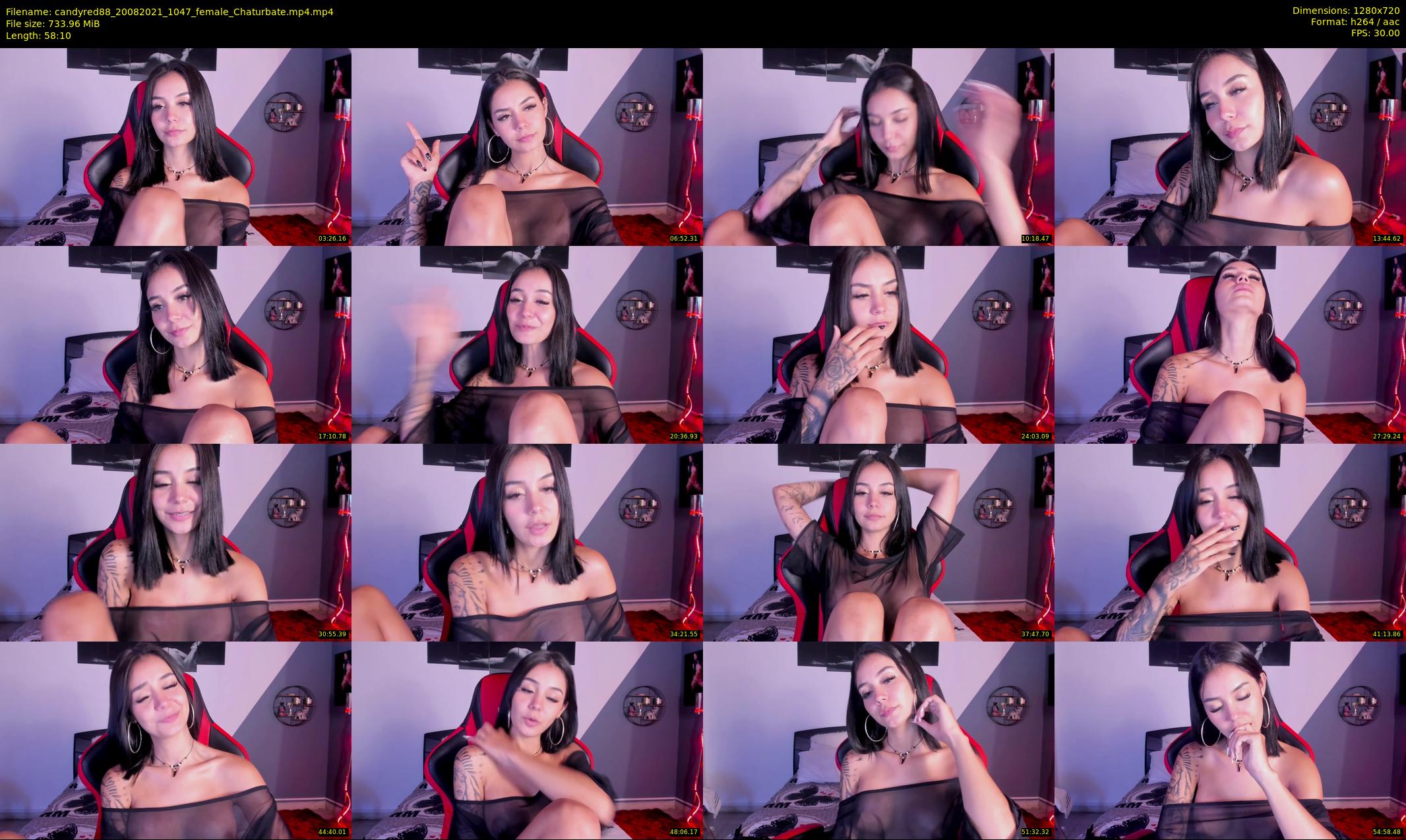 candyred88 — 59 minute Chaturbate female cam show recording, 720p, Aug 20, 2021