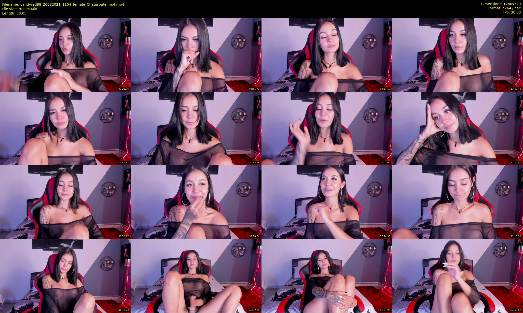 candyred88 — 59 minute Chaturbate female cam show recording, 720p, Aug 20, 2021