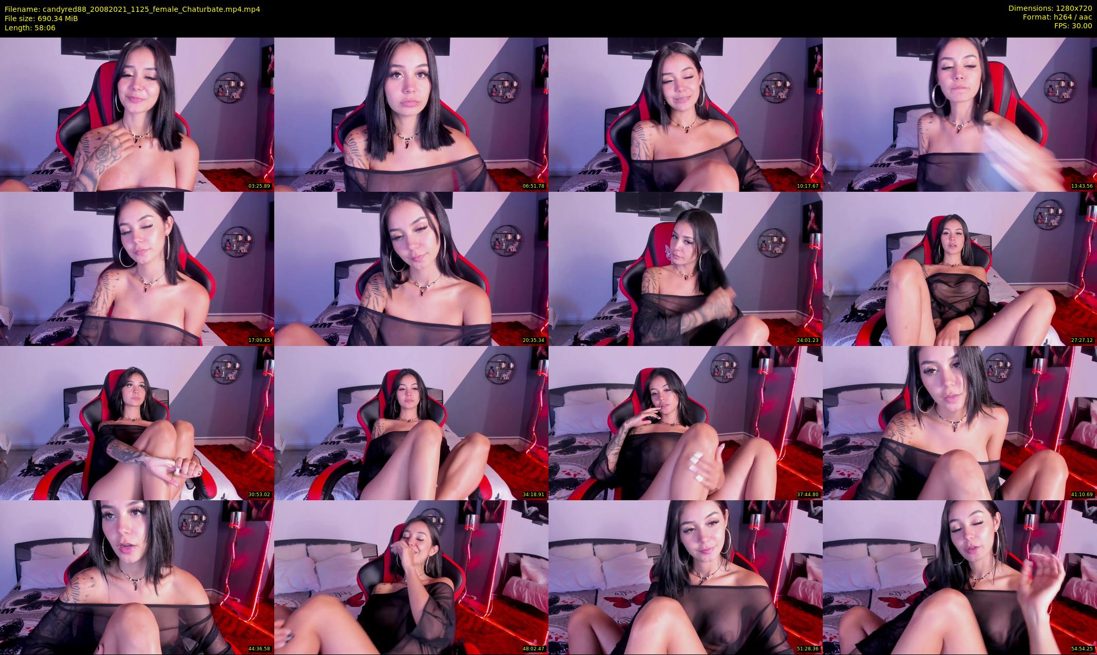 candyred88 — 59 minute Chaturbate female cam show recording, 720p, Aug 20, 2021