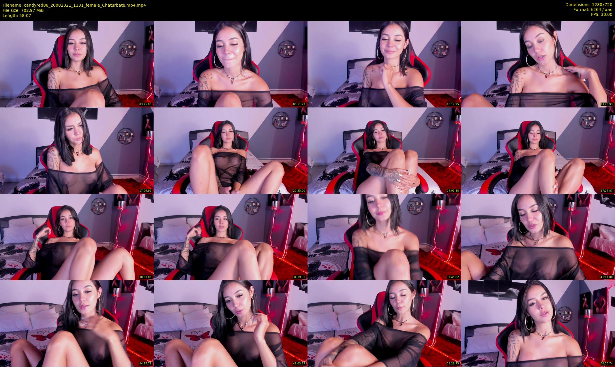 candyred88 — 59 minute Chaturbate female cam show recording, 720p, Aug 20, 2021