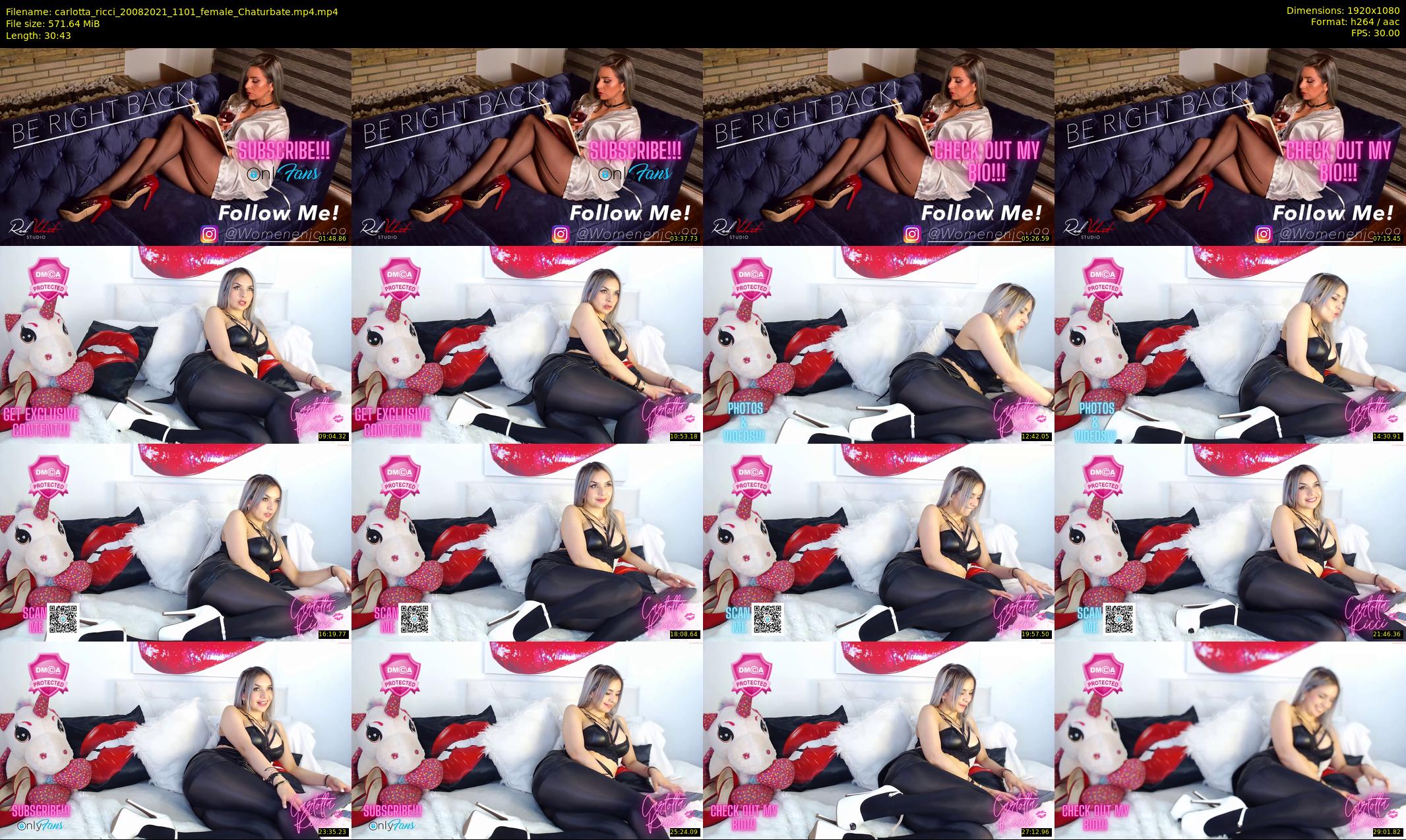 carlotta_ricci — 31 minute Chaturbate female cam show recording, 1080p, Aug 20, 2021