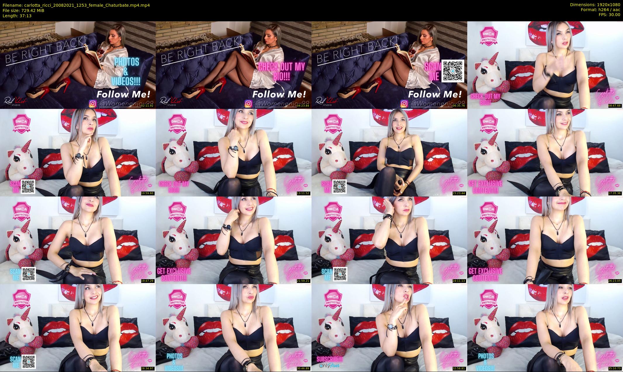 carlotta_ricci — 38 minute Chaturbate female cam show recording, 1080p, Aug 20, 2021