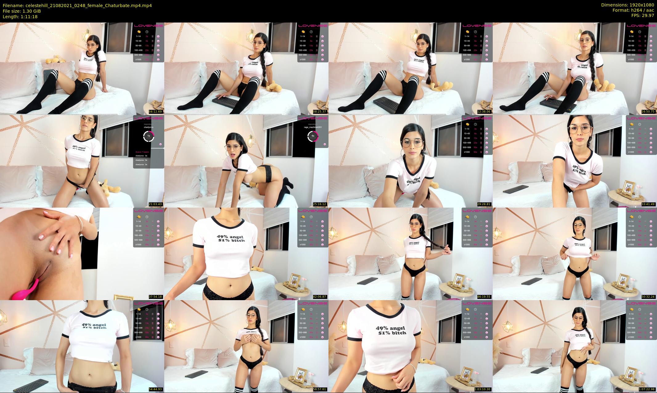 celestehill — 72 minute Chaturbate female cam show recording, 1080p, Aug 21, 2021