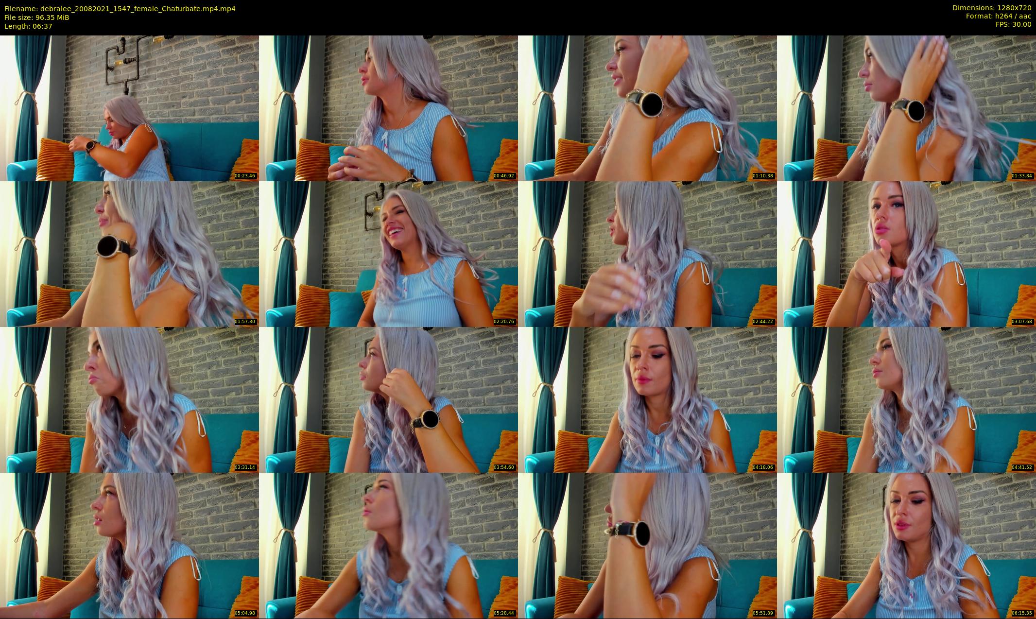 debralee — 7 minute Chaturbate female cam show recording, 720p, Aug 20, 2021