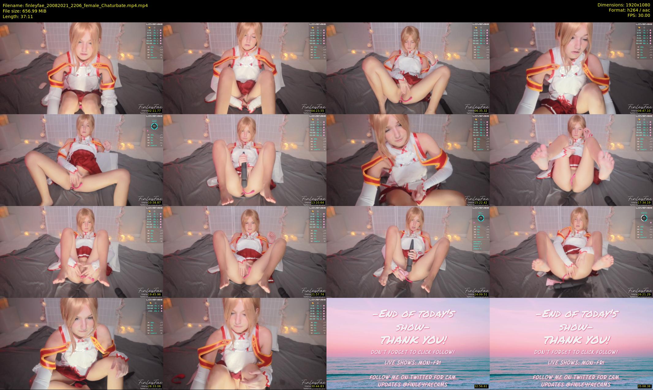 finleyfae — 38 minute Chaturbate female cam show recording, 1080p, Aug 20, 2021