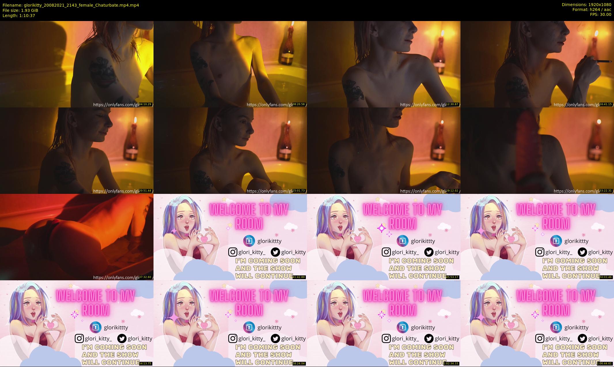 glorikitty — 71 minute Chaturbate female cam show recording, 1080p, Aug 20, 2021