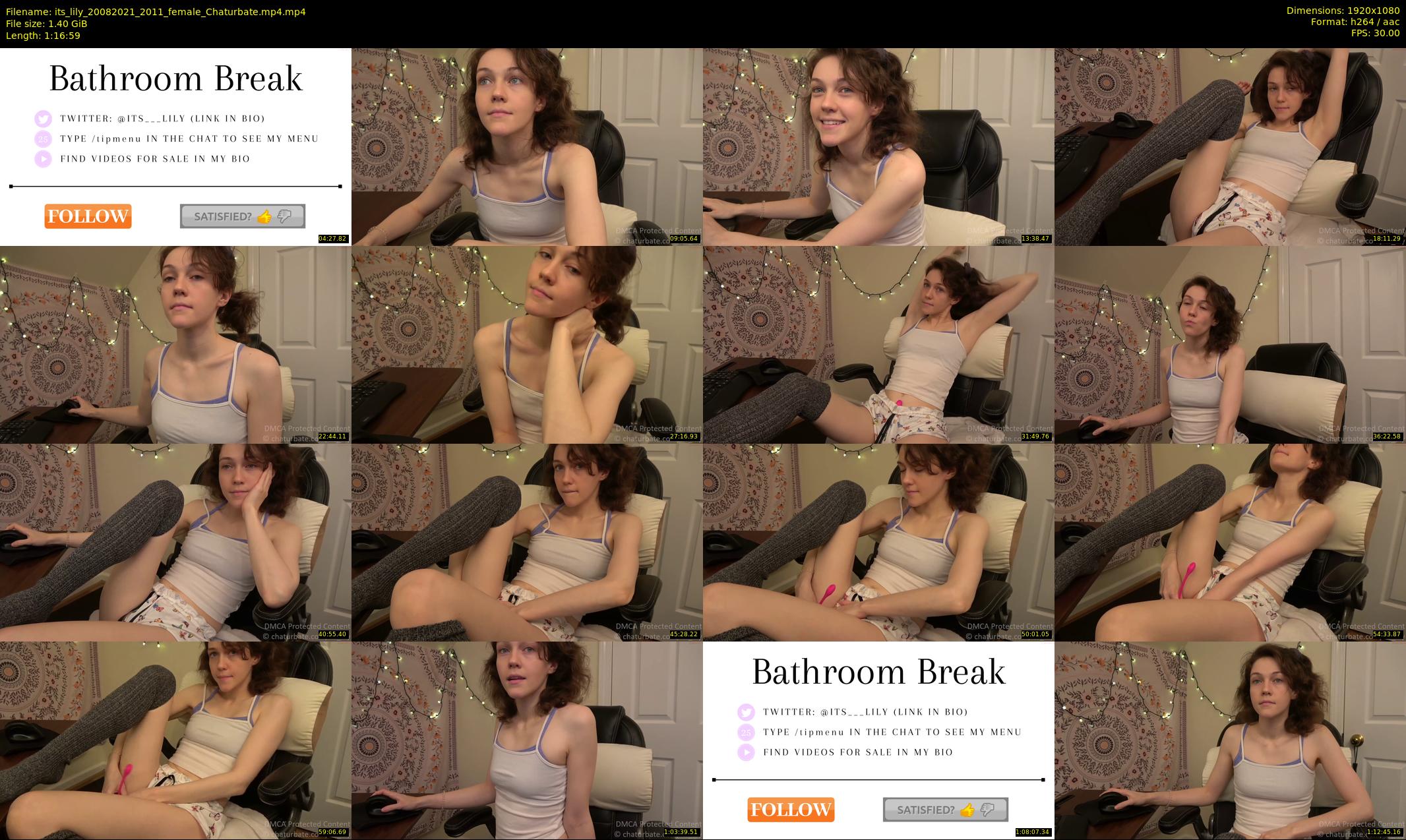 its_lily — 77 minute Chaturbate female cam show recording, 1080p, Aug 20, 2021