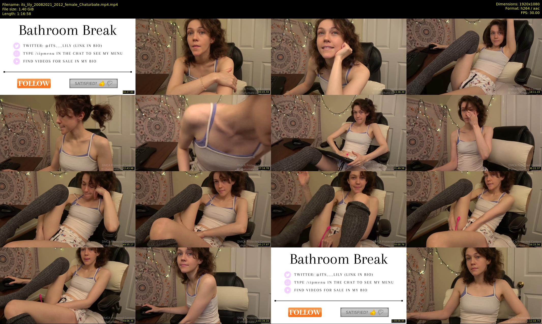 its_lily — 77 minute Chaturbate female cam show recording, 1080p, Aug 20, 2021