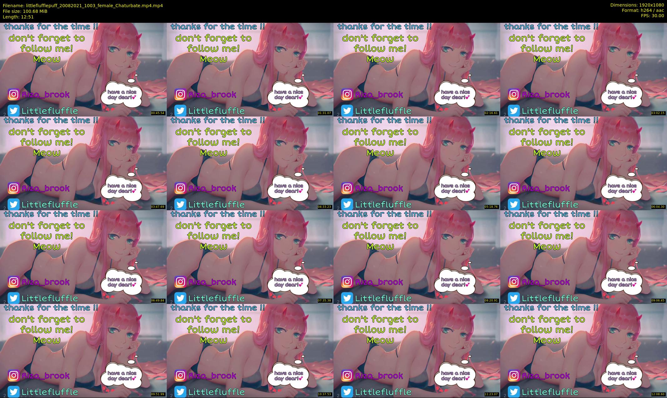 littleflufflepuff — 13 minute Chaturbate female cam show recording, 1080p, Aug 20, 2021