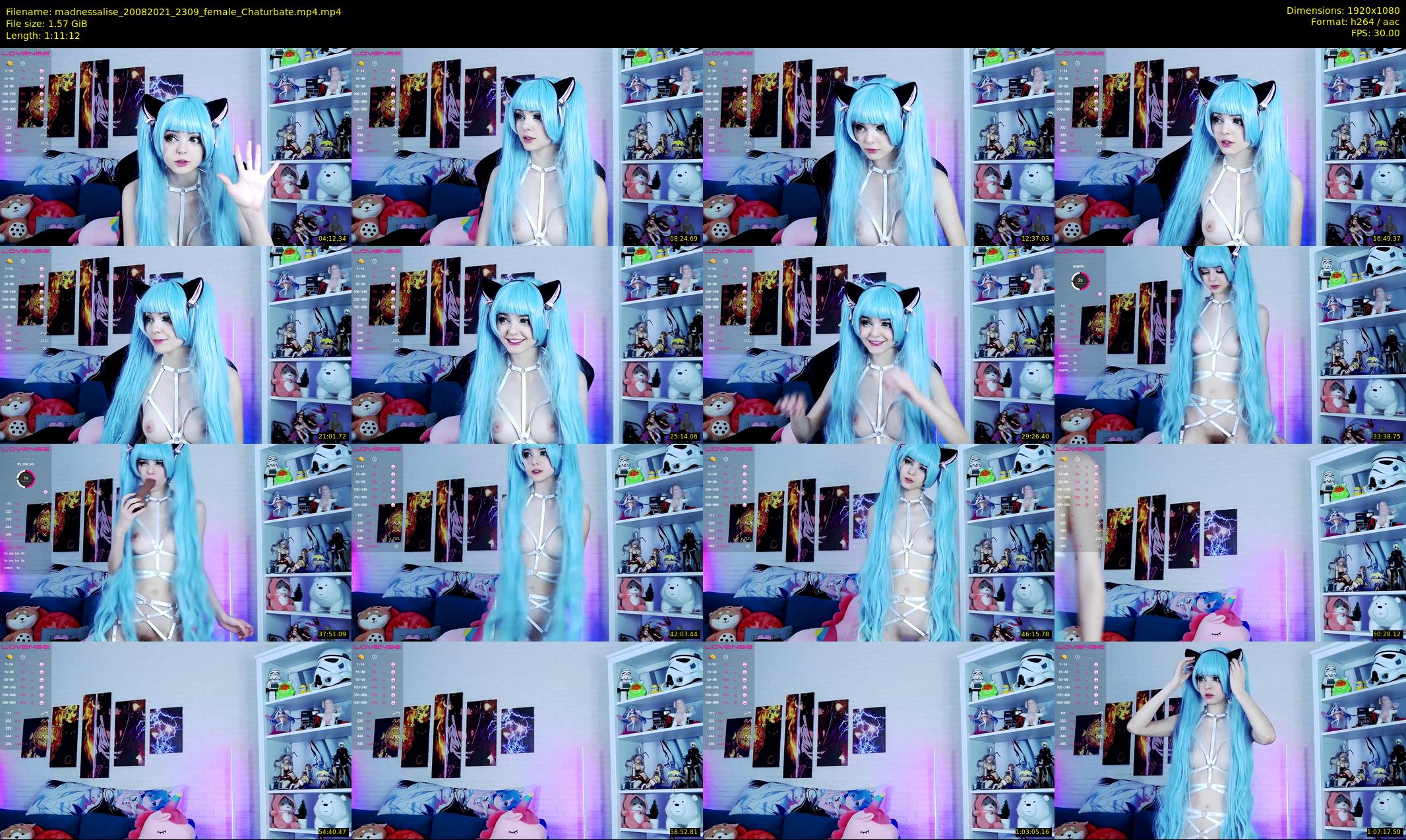 madnessalise — 72 minute Chaturbate female cam show recording, 1080p, Aug 20, 2021