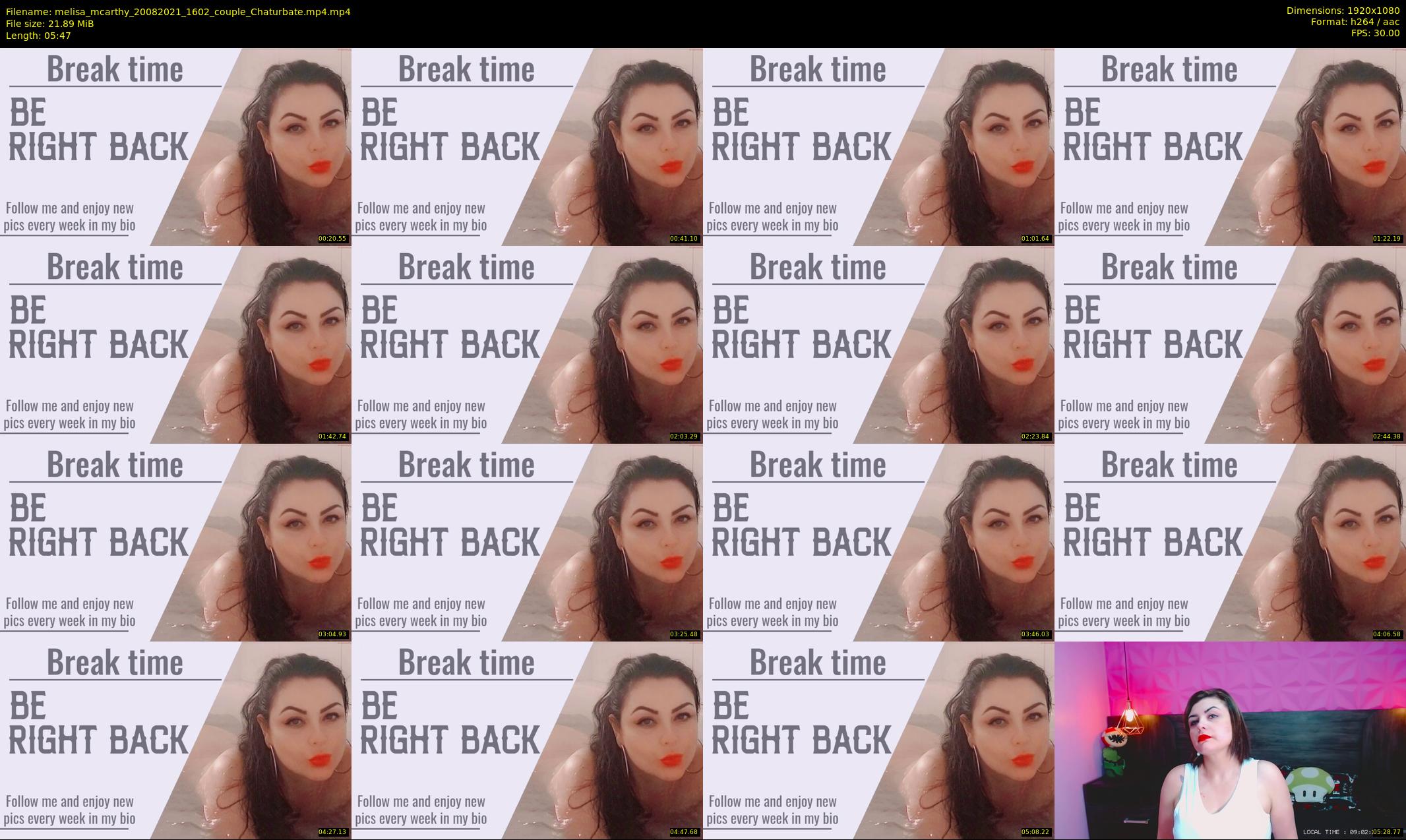 melisa_mcarthy — 6 minute Chaturbate couple cam show recording, 1080p, Aug 20, 2021