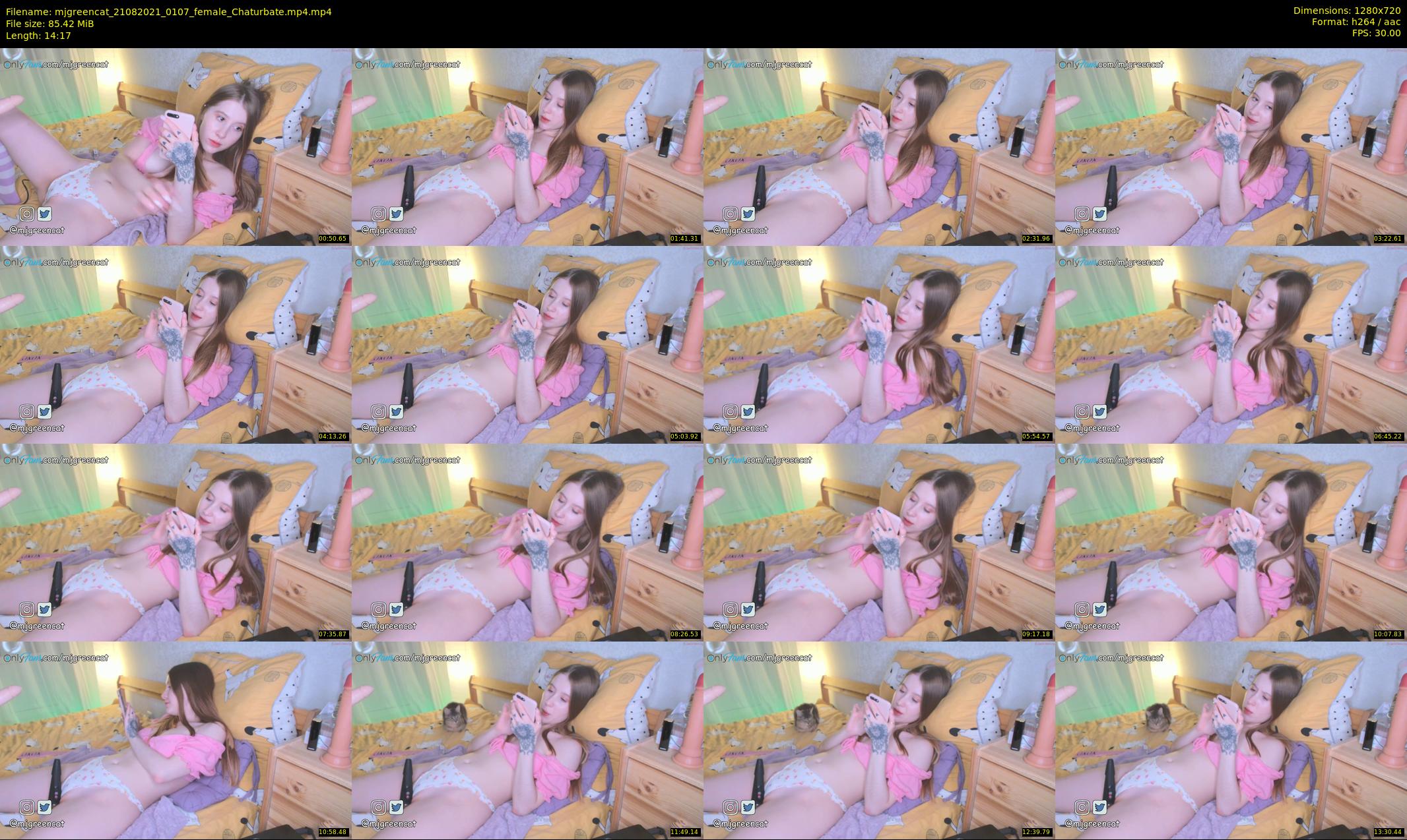 mjgreencat — 15 minute Chaturbate female cam show recording, 720p, Aug 21, 2021