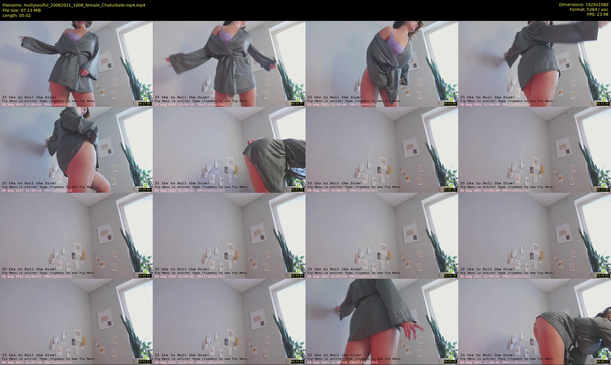 mollysoulful — 6 minute Chaturbate female cam show recording, 1080p, Aug 20, 2021
