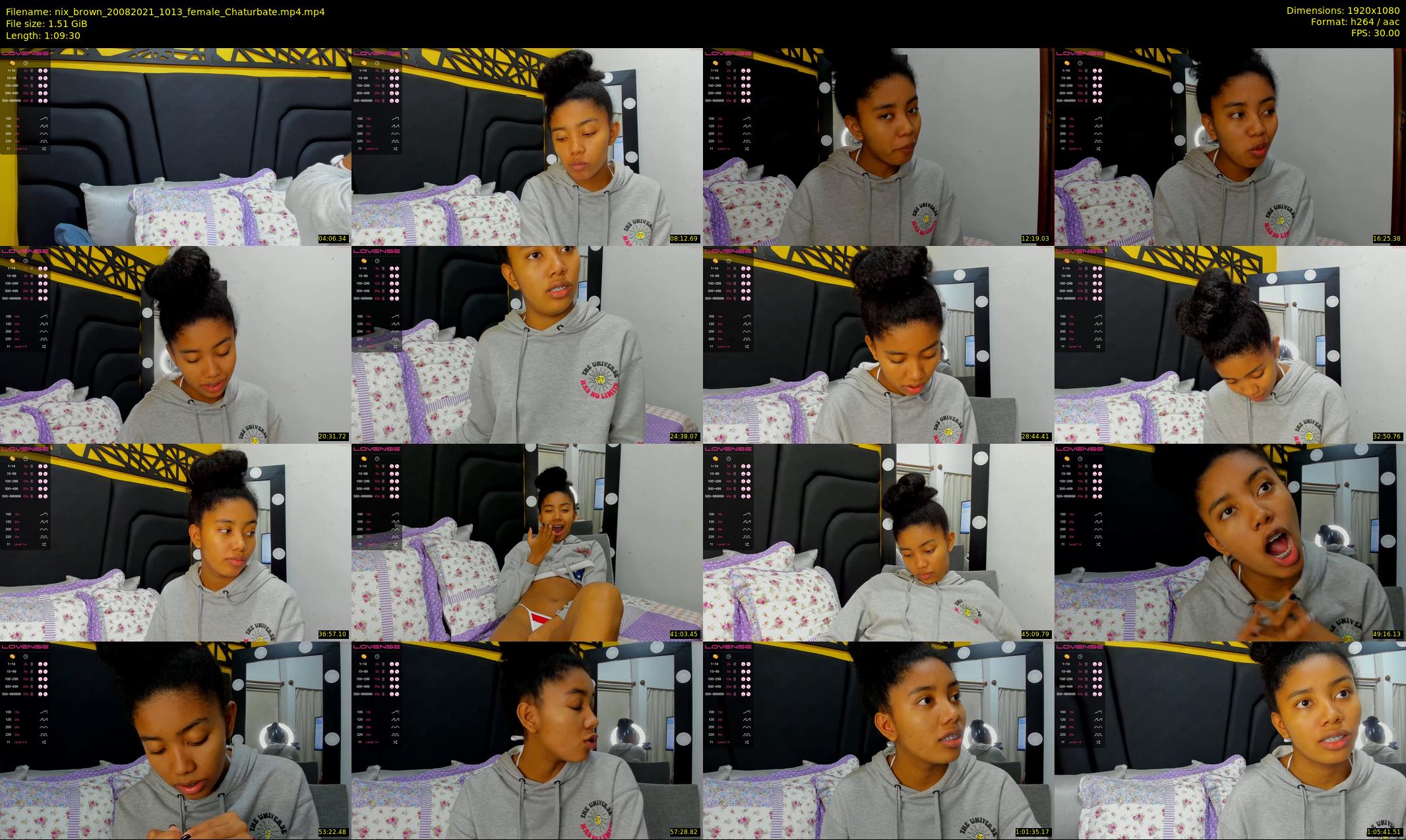 nix_brown — 70 minute Chaturbate female cam show recording, 1080p, Aug 20, 2021