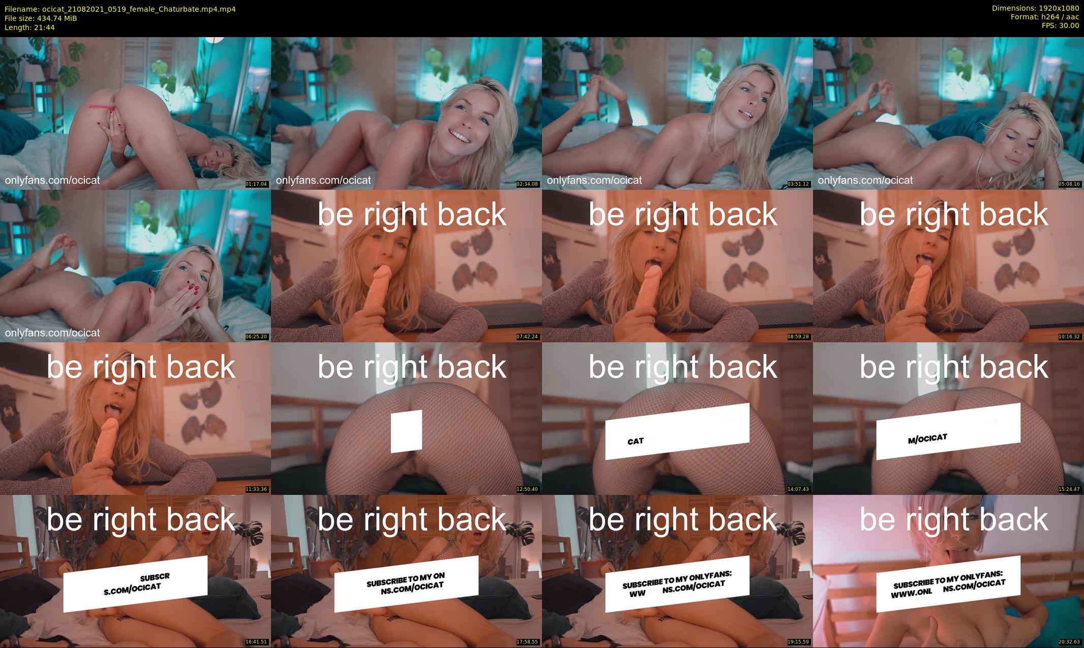 ocicat — 22 minute Chaturbate female cam show recording, 1080p, Aug 21, 2021