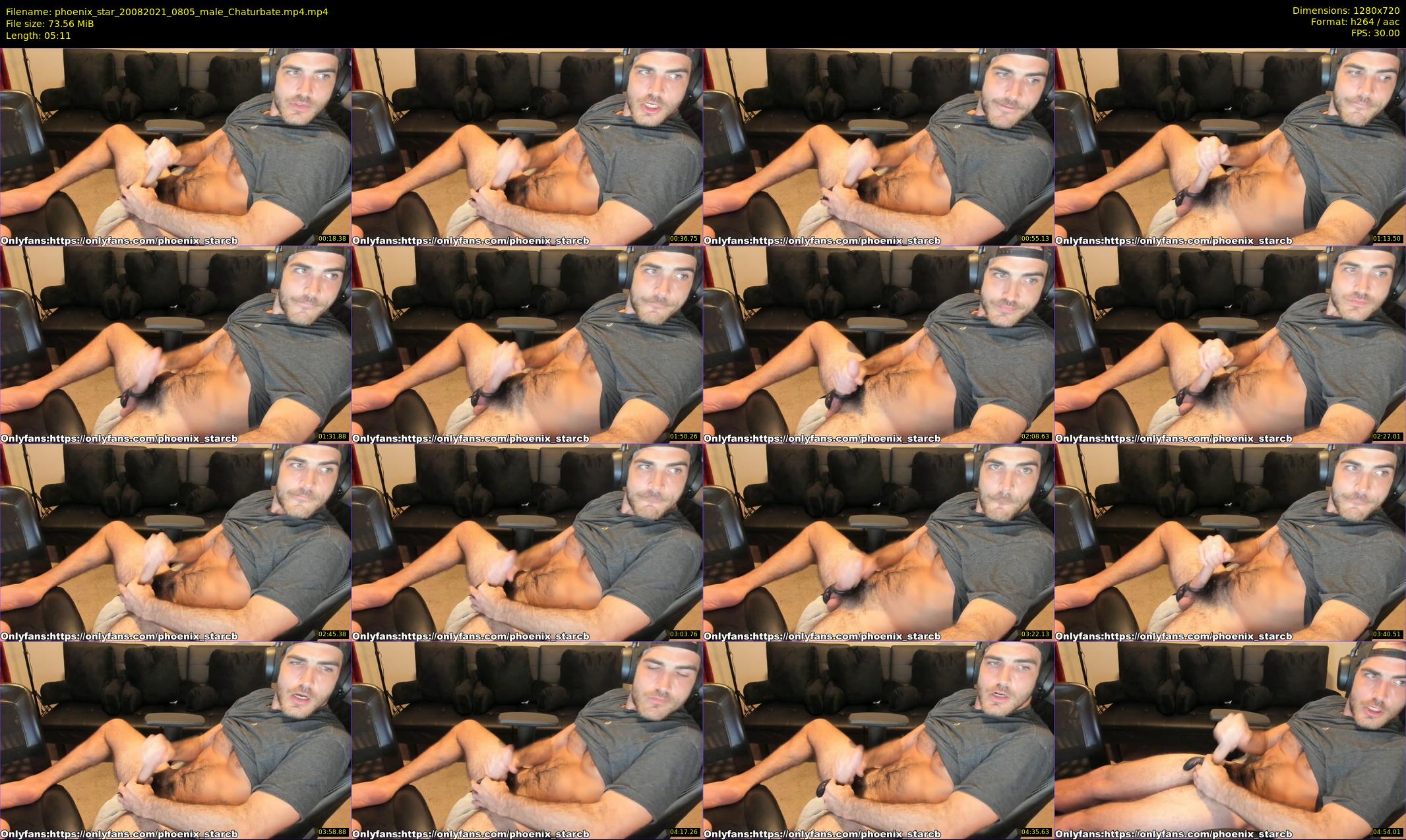 phoenix_star — 6 minute Chaturbate male cam show recording, 720p, Aug 20, 2021