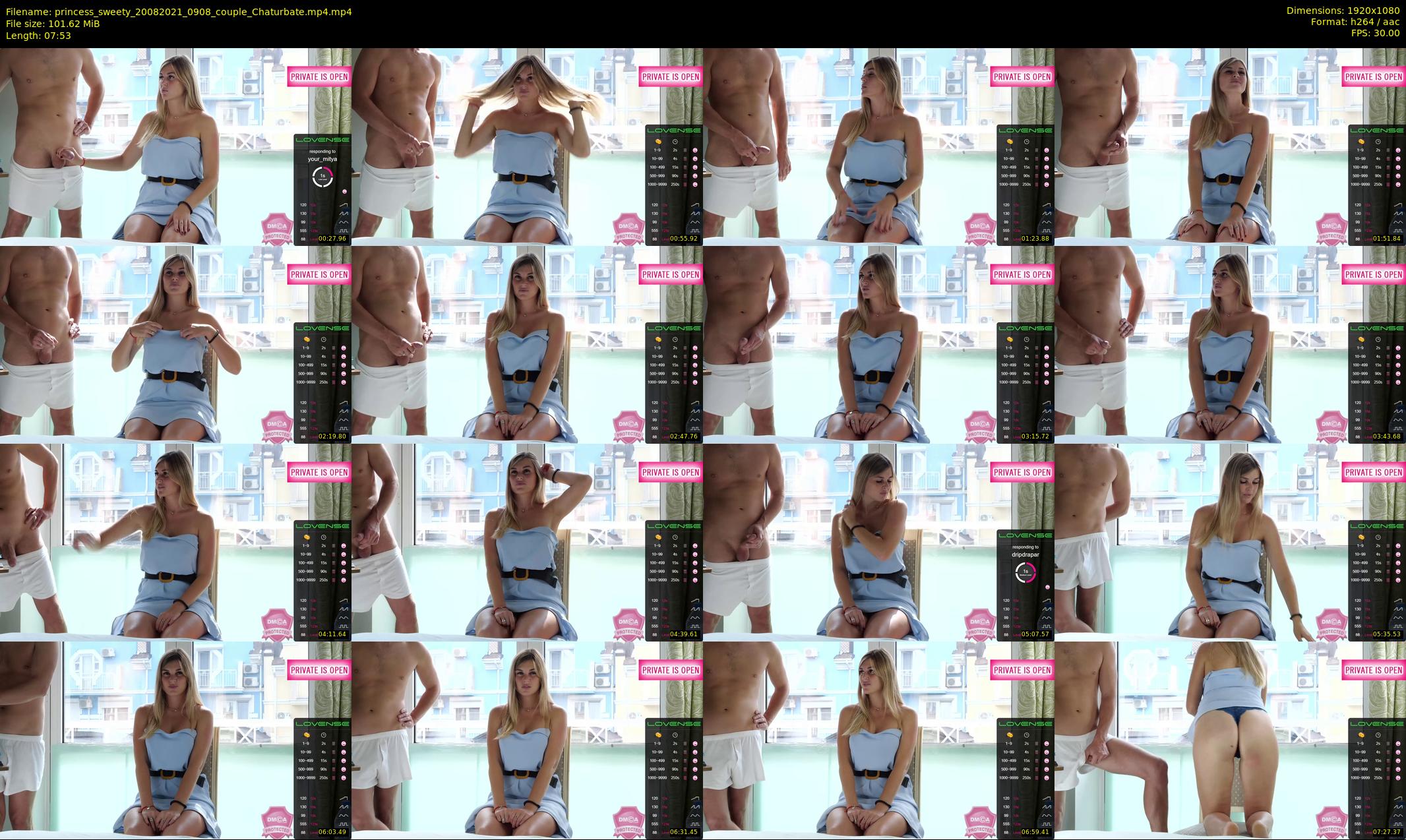 princess_sweety — 8 minute Chaturbate couple cam show recording, 1080p, Aug 20, 2021
