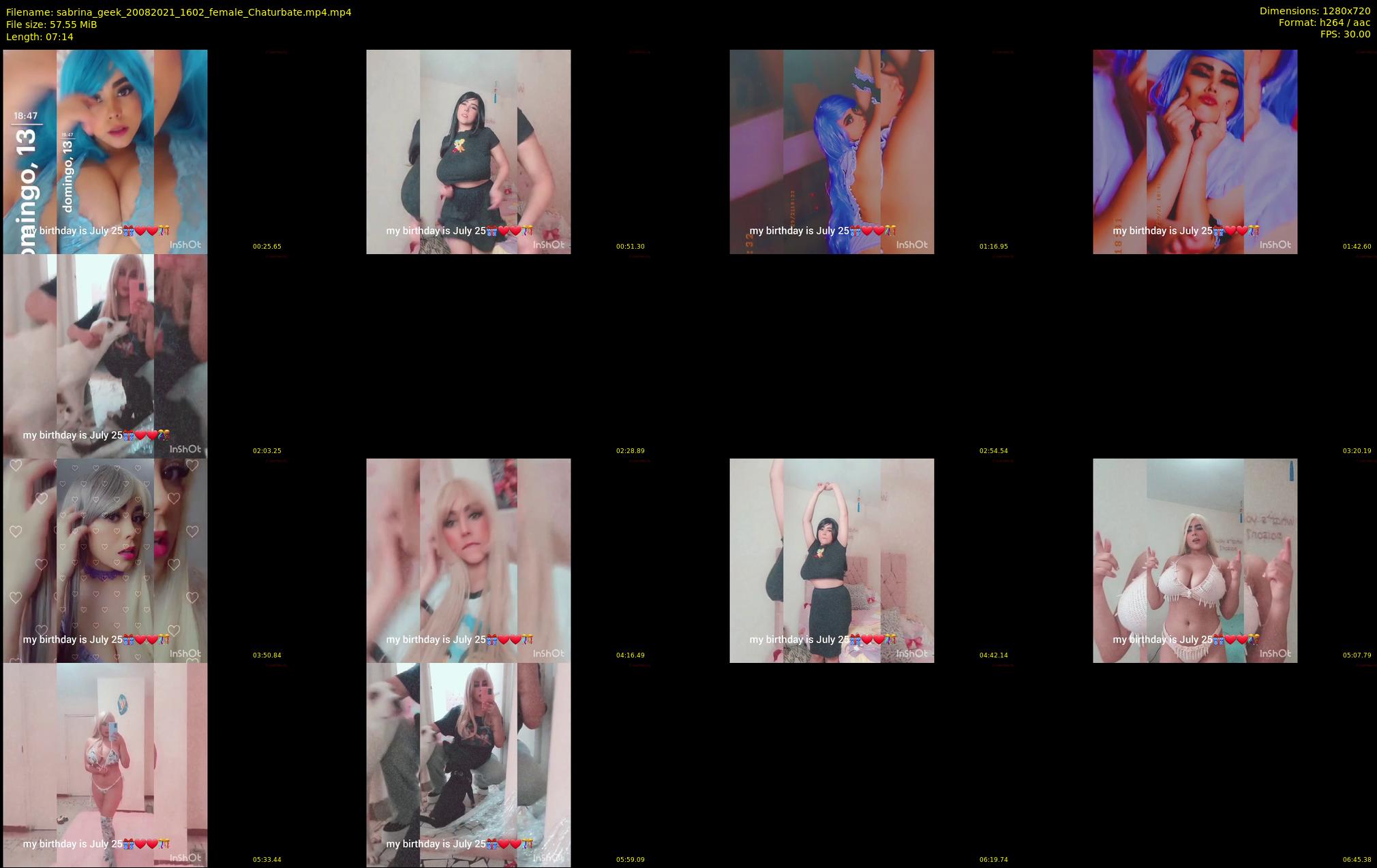 sabrina_geek — 8 minute Chaturbate female cam show recording, 720p, Aug 20, 2021