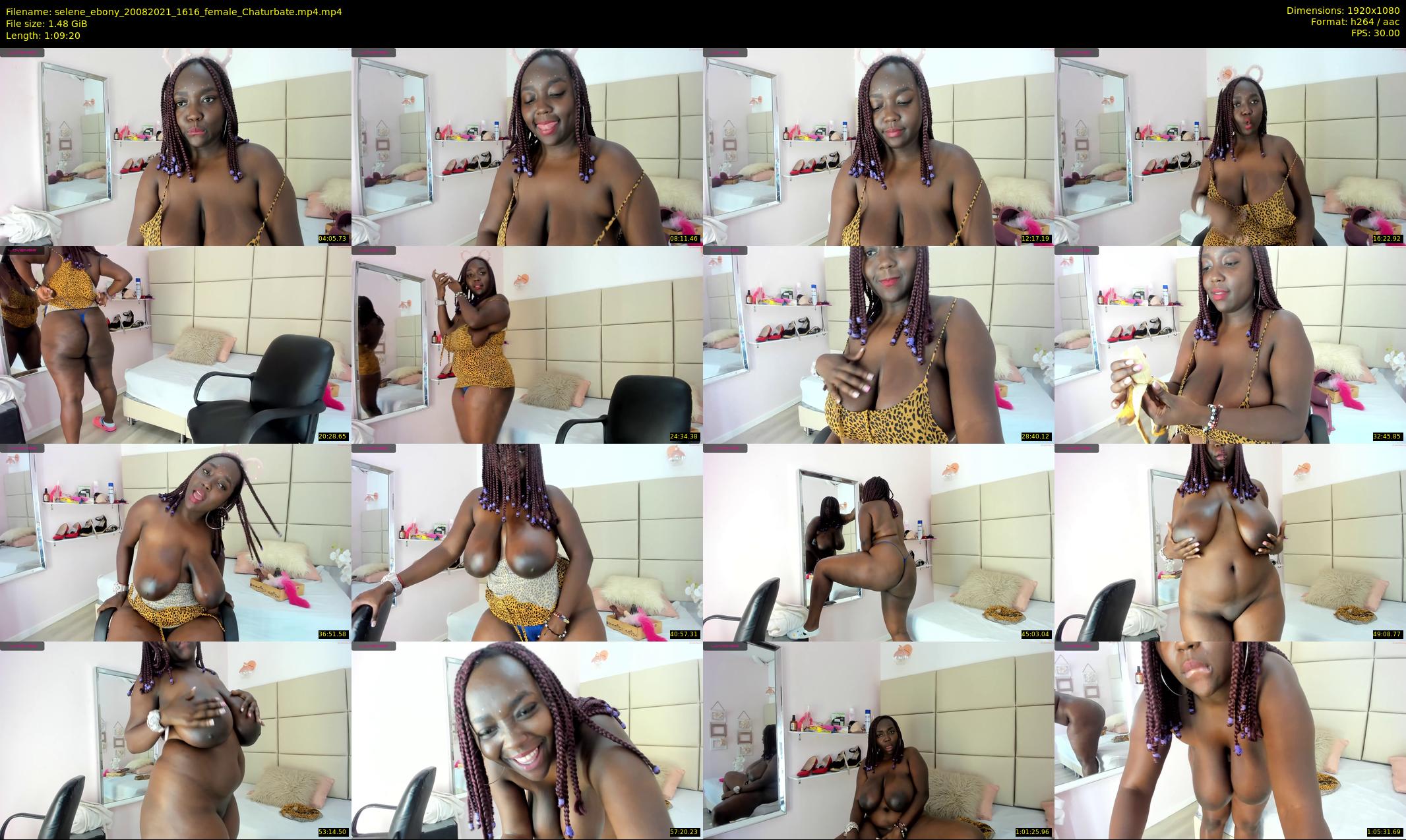 selene_ebony — 70 minute Chaturbate female cam show recording, 1080p, Aug 20, 2021