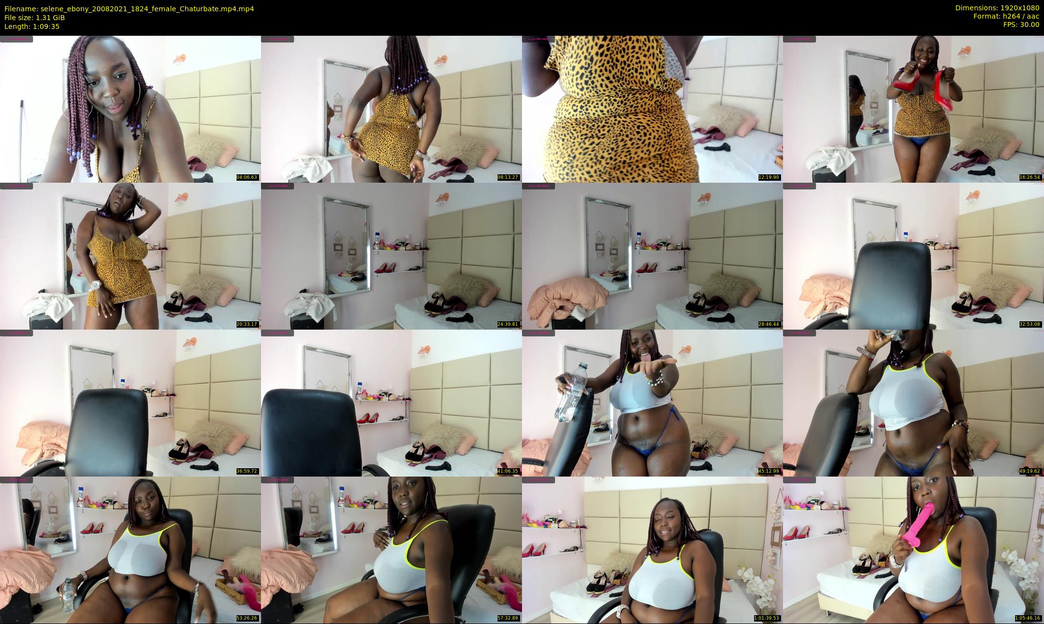 selene_ebony — 70 minute Chaturbate female cam show recording, 1080p, Aug 20, 2021