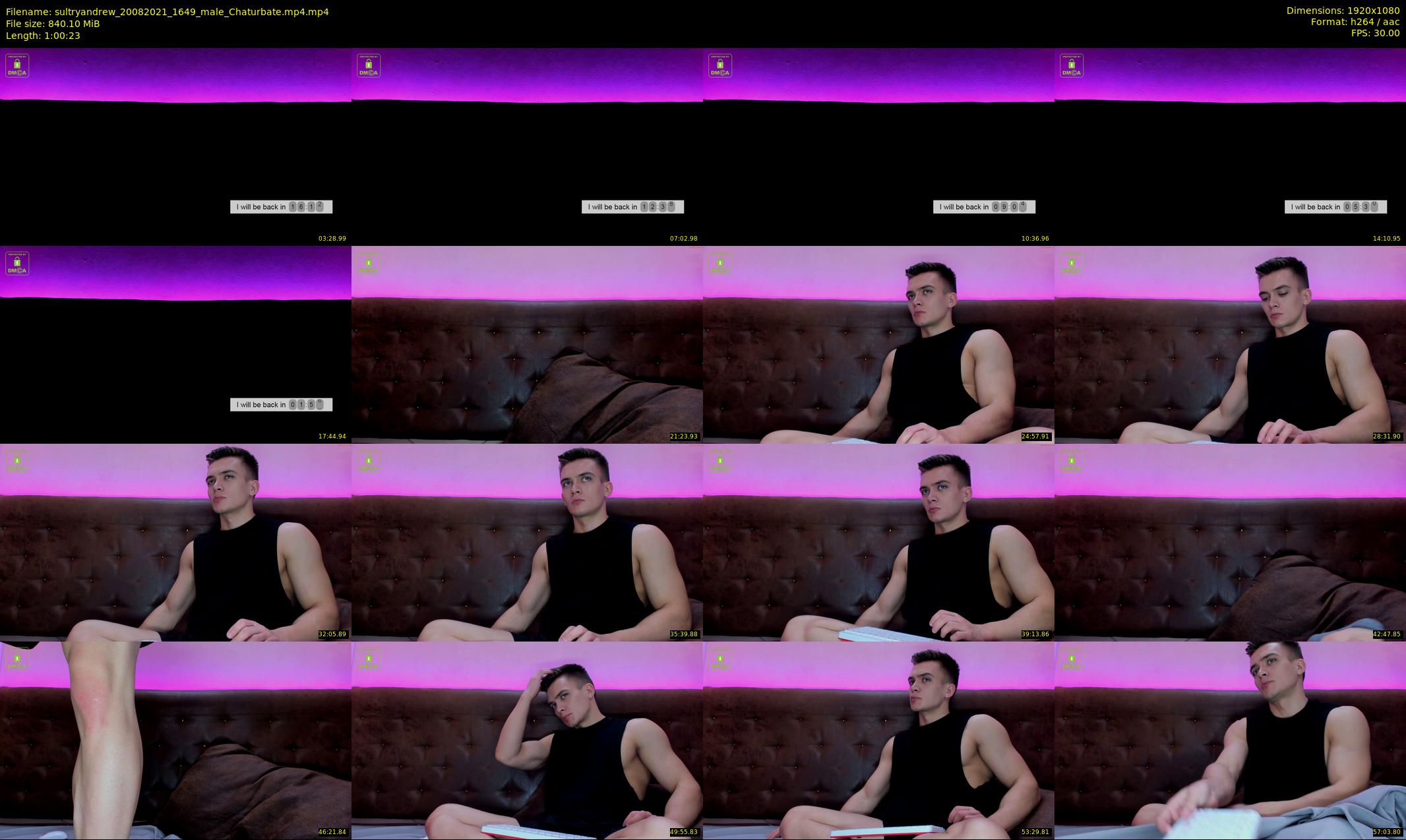 sultryandrew — 61 minute Chaturbate male cam show recording, 1080p, Aug 20, 2021