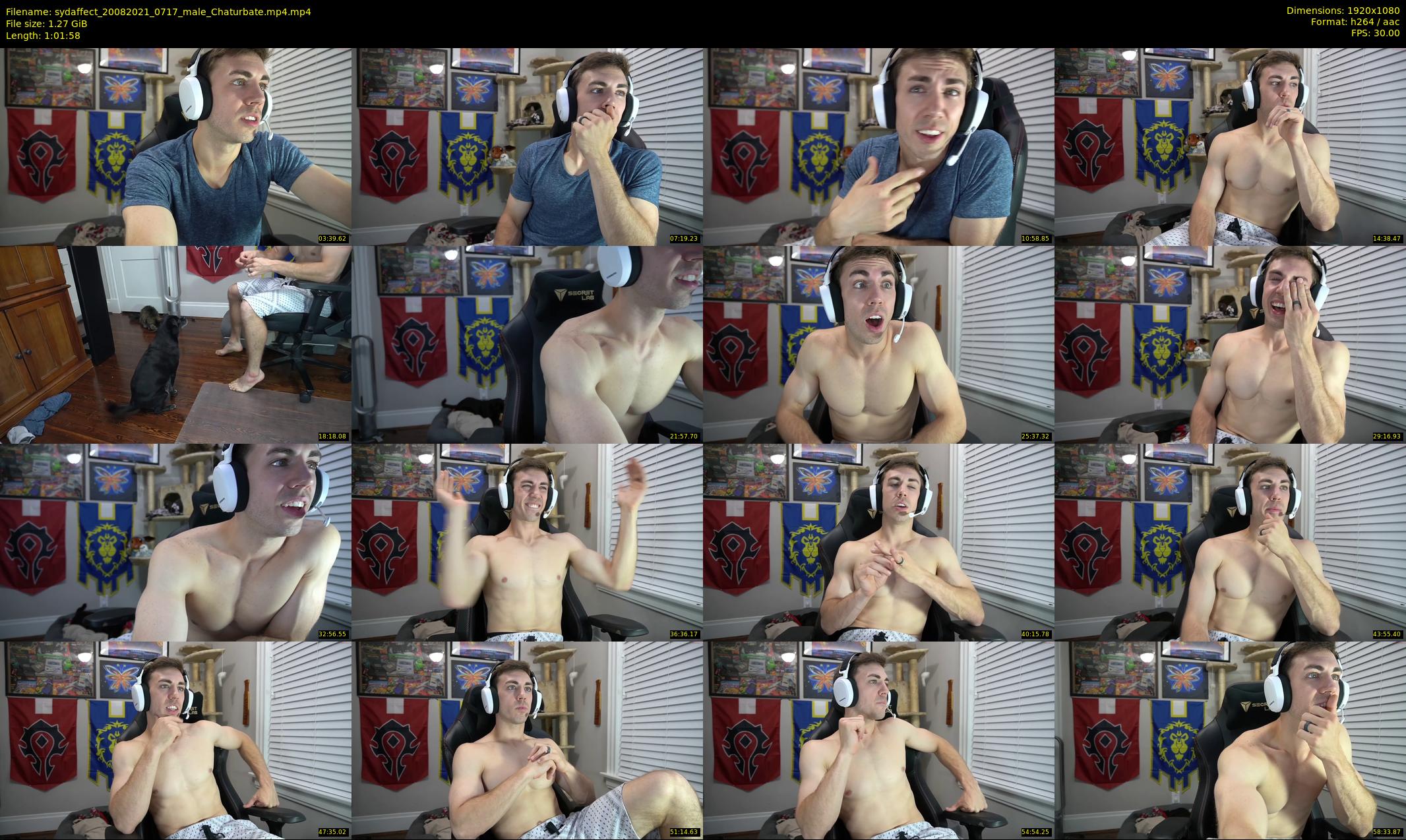 sydaffect — 62 minute Chaturbate male cam show recording, 1080p, Aug 20, 2021
