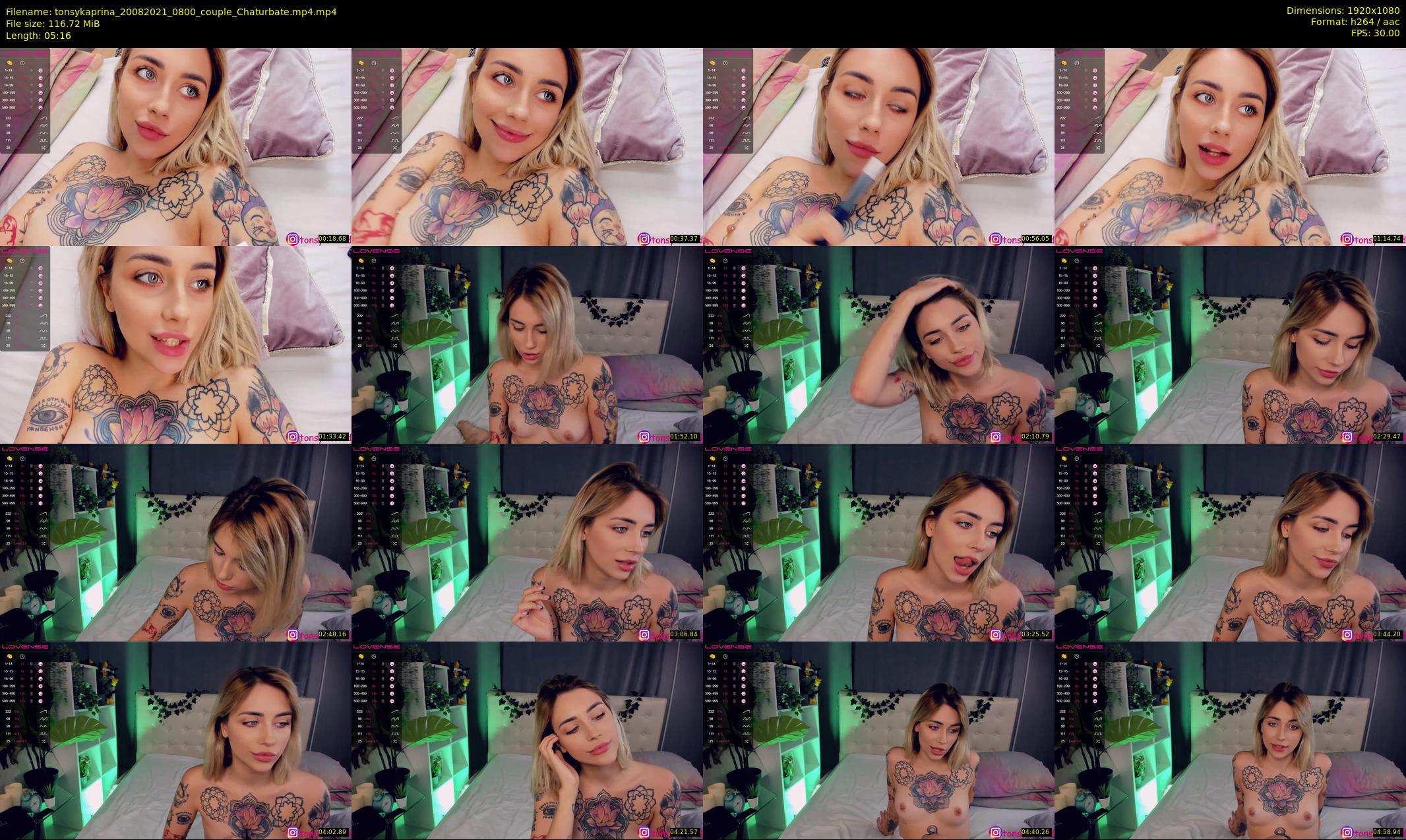 tonsykaprina — 6 minute Chaturbate couple cam show recording, 1080p, Aug 20, 2021