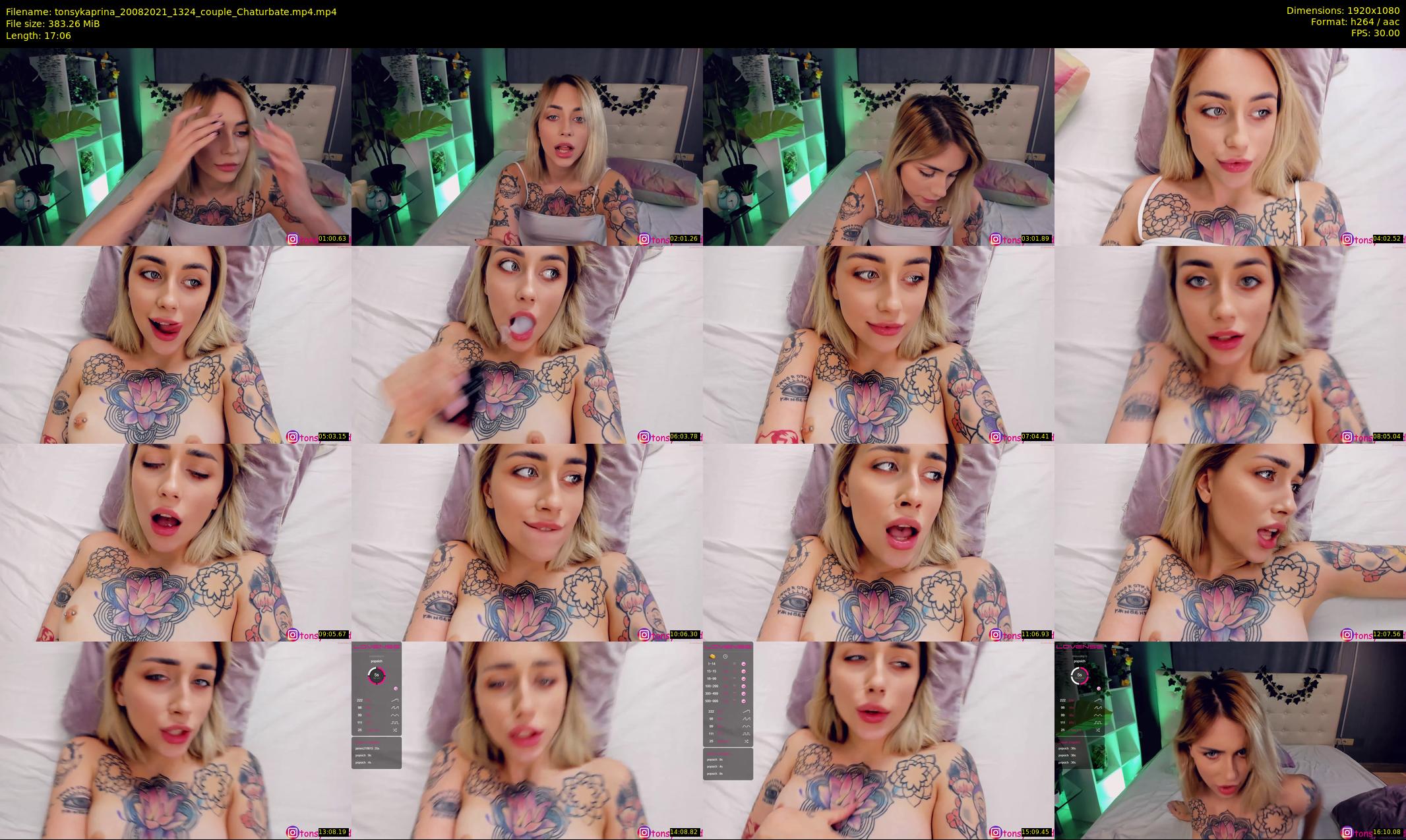 tonsykaprina — 18 minute Chaturbate couple cam show recording, 1080p, Aug 20, 2021