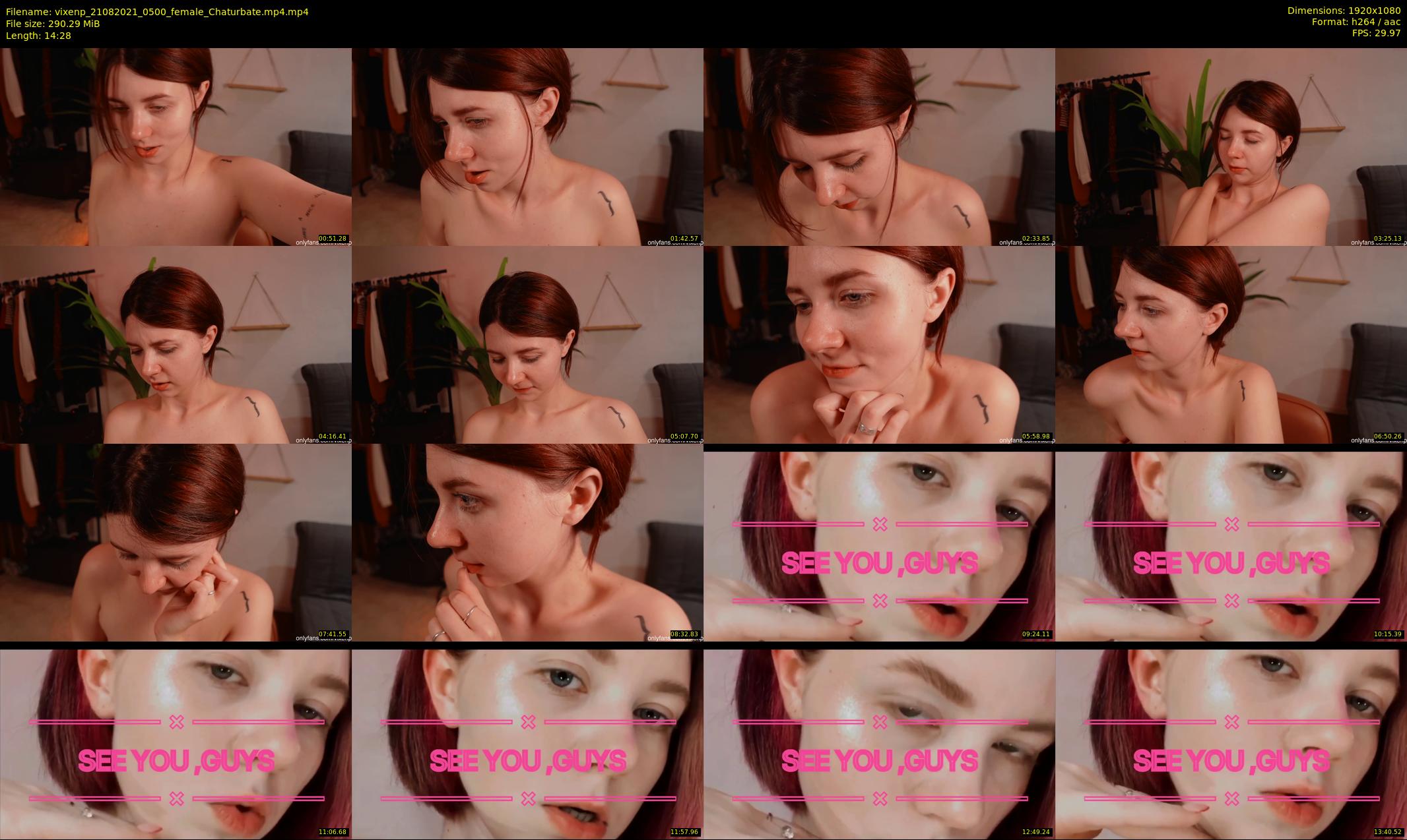 vixenp — 15 minute Chaturbate female cam show recording, 1080p, Aug 21, 2021