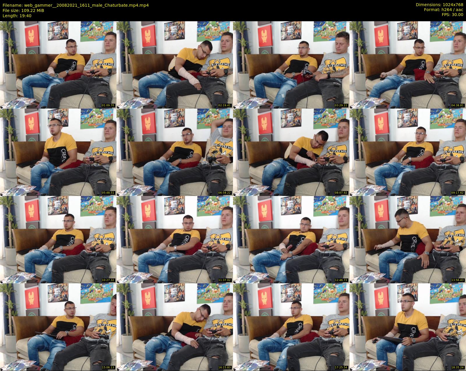 web_gammer_ — 20 minute Chaturbate male cam show recording, 720p, Aug 20, 2021