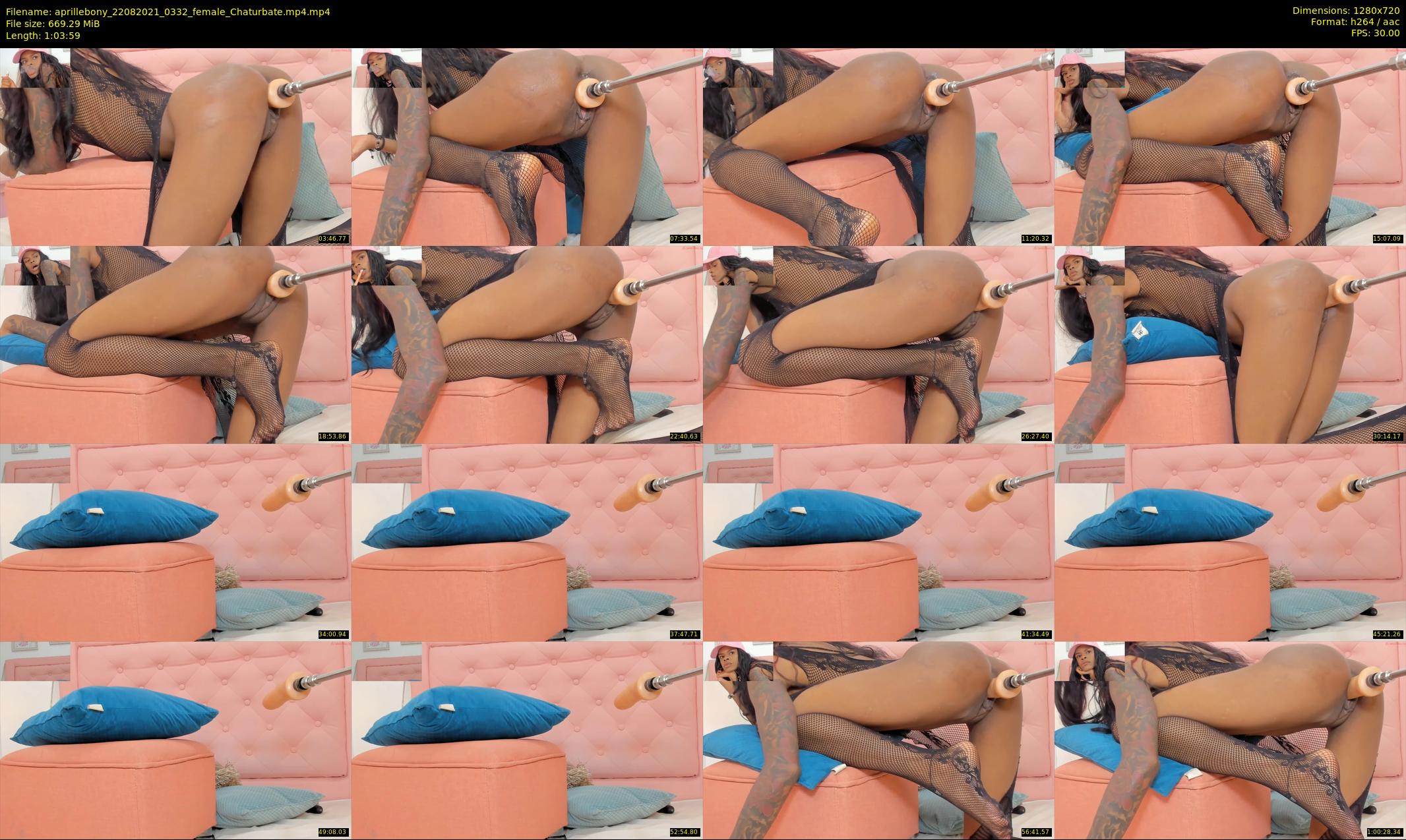 aprillebony — 64 minute Chaturbate female cam show recording, 720p, Aug 22, 2021