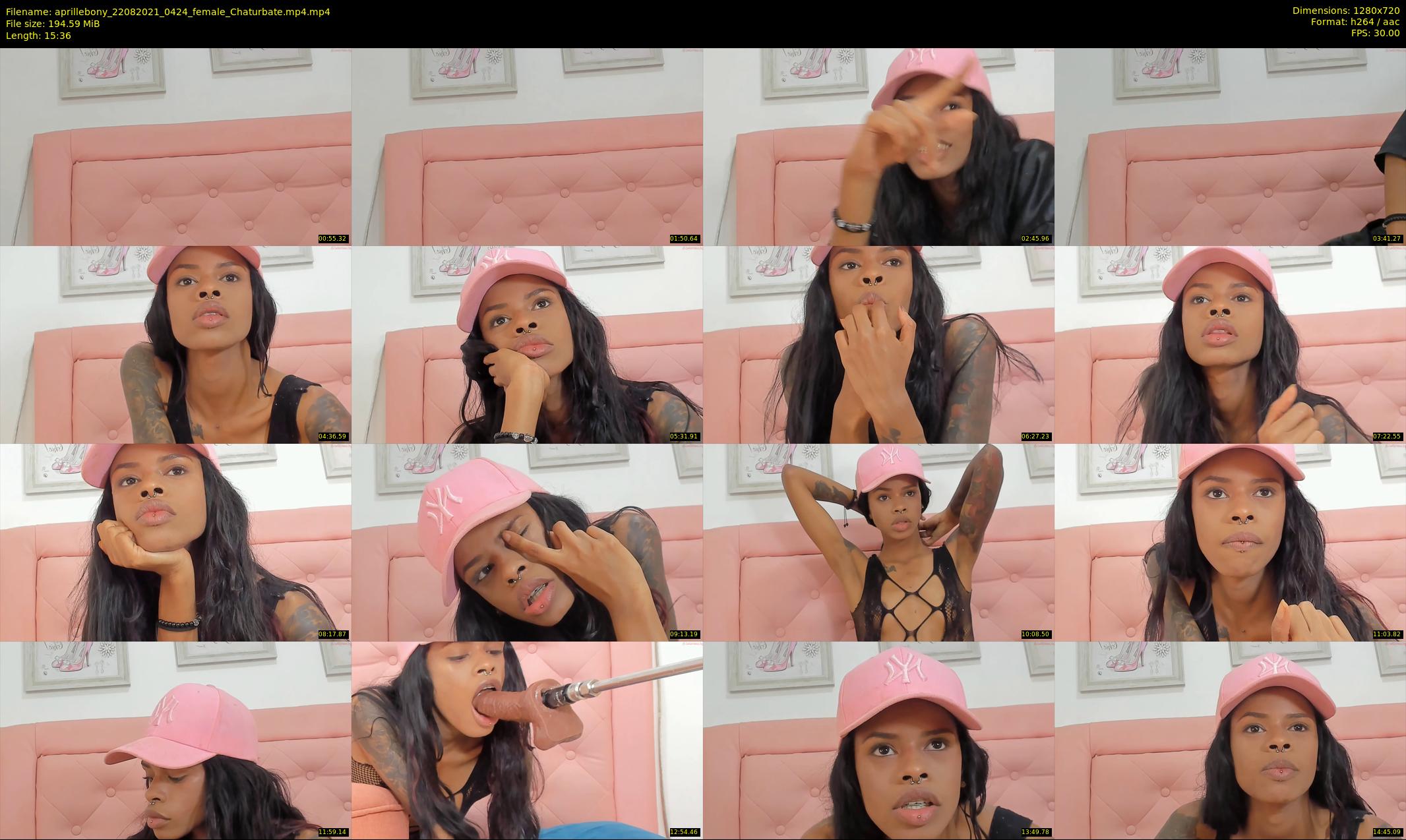 aprillebony — 16 minute Chaturbate female cam show recording, 720p, Aug 22, 2021