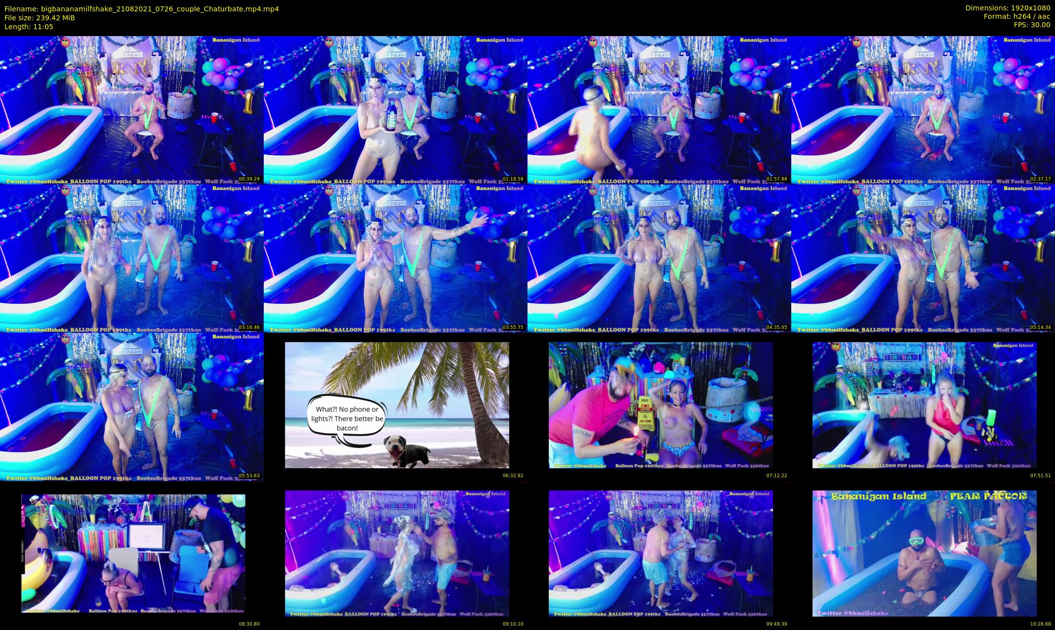 bigbananamilfshake — 12 minute Chaturbate couple cam show recording, 1080p, Aug 21, 2021