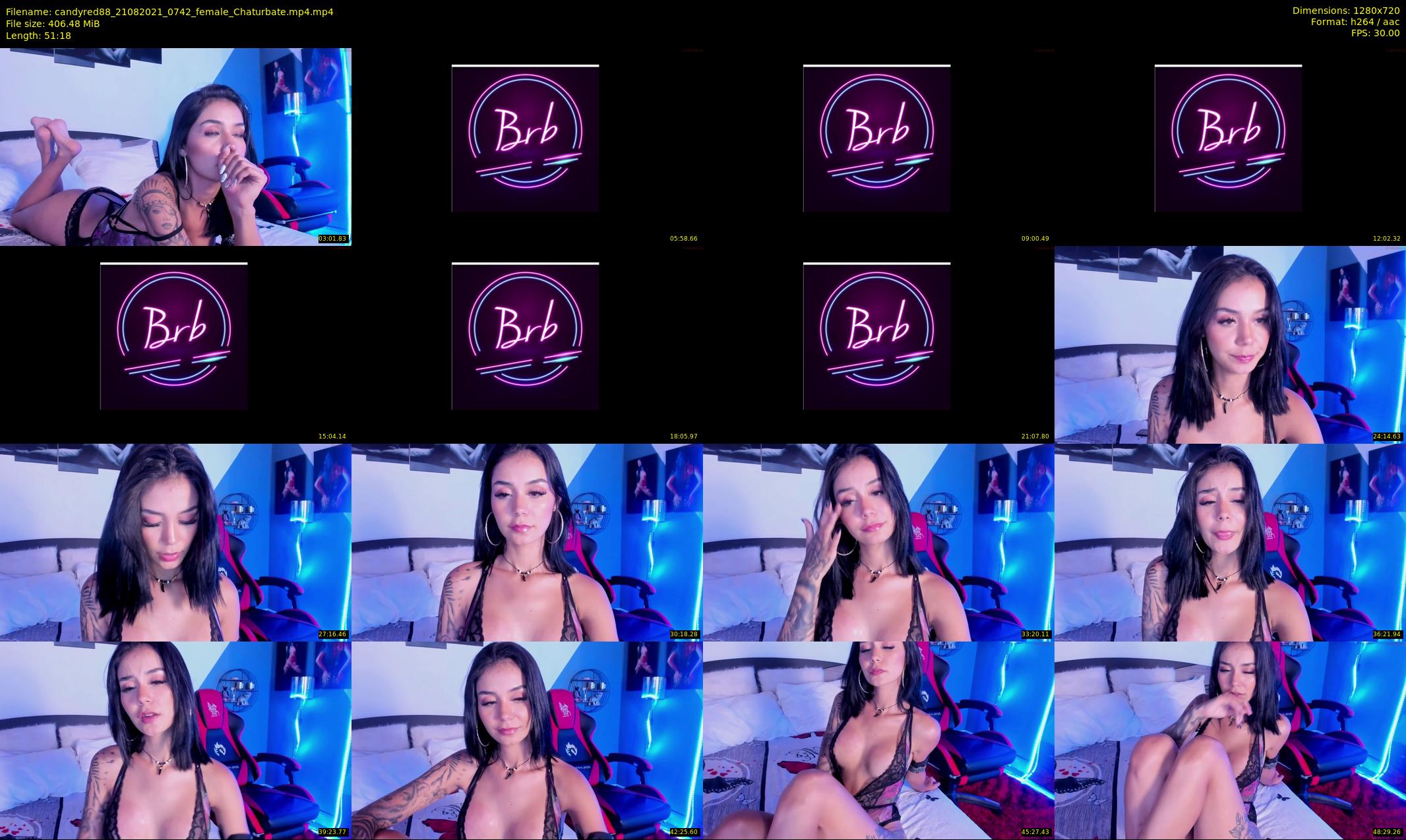 candyred88 — 52 minute Chaturbate female cam show recording, 720p, Aug 21, 2021