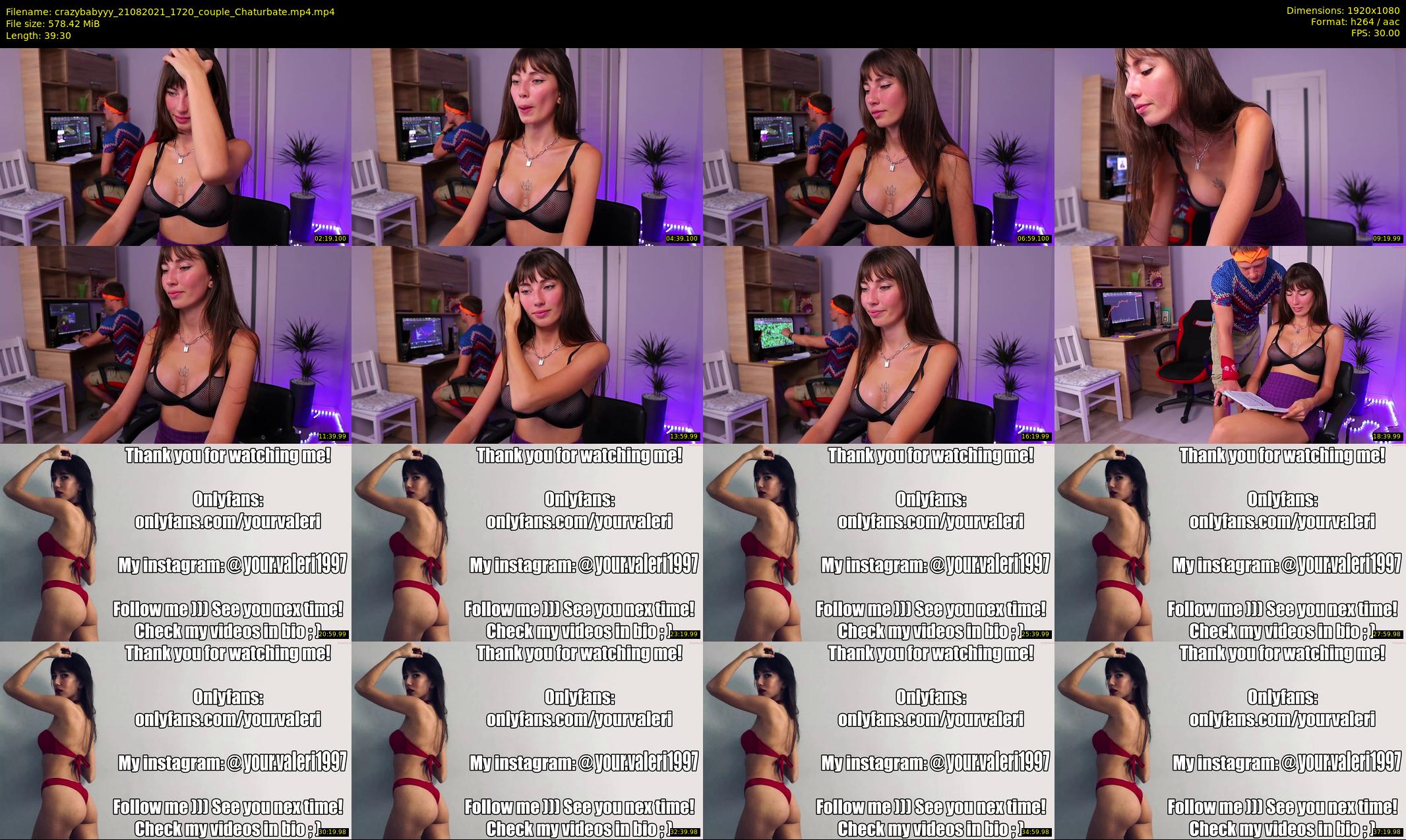 crazybabyyy — 40 minute Chaturbate couple cam show recording, 1080p, Aug 21, 2021