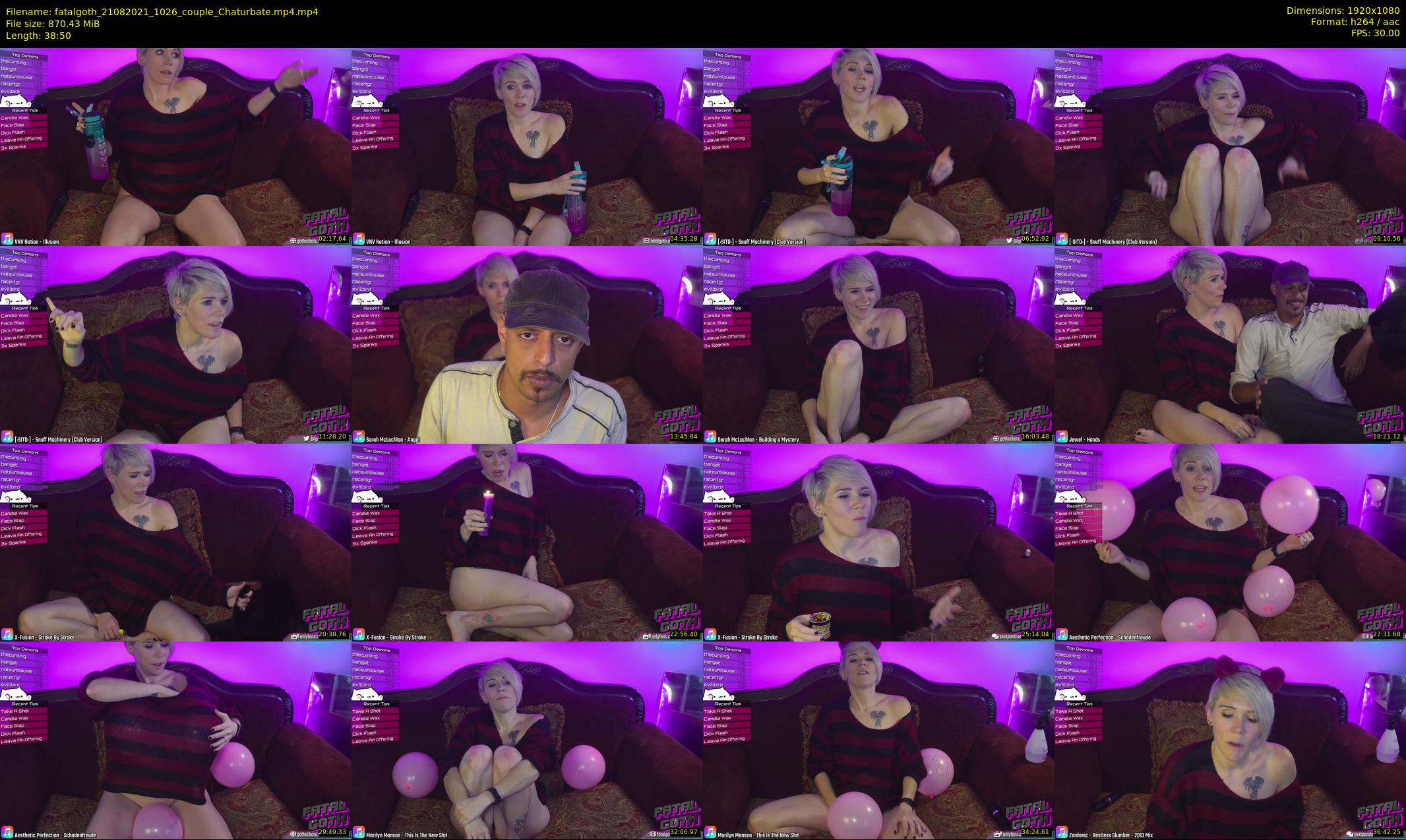 fatalgoth — 39 minute Chaturbate couple cam show recording, 1080p, Aug 21, 2021