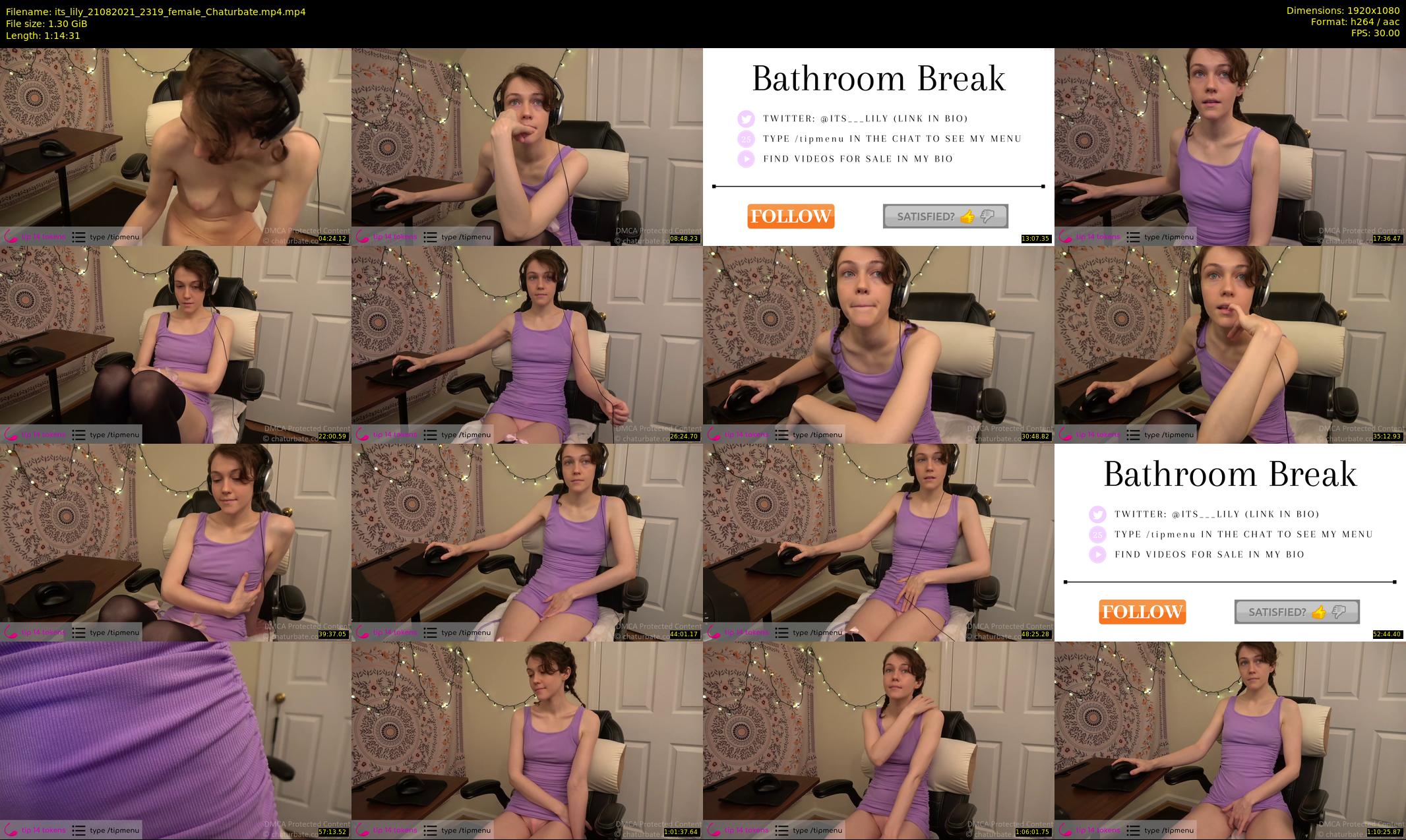 its_lily — 75 minute Chaturbate female cam show recording, 1080p, Aug 21, 2021